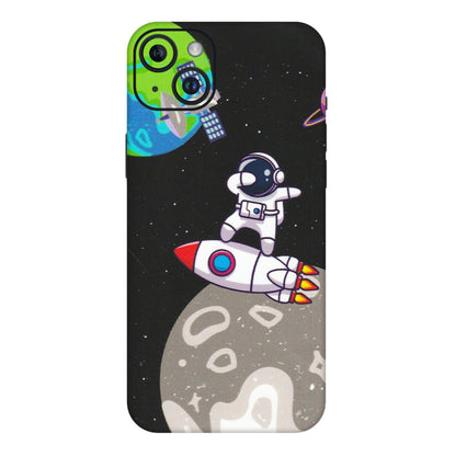 Apple iPhone Skins (All Models) - Astronaut Vibing Toon Running - Matte Finish (M-39) iPhone 14 Plus