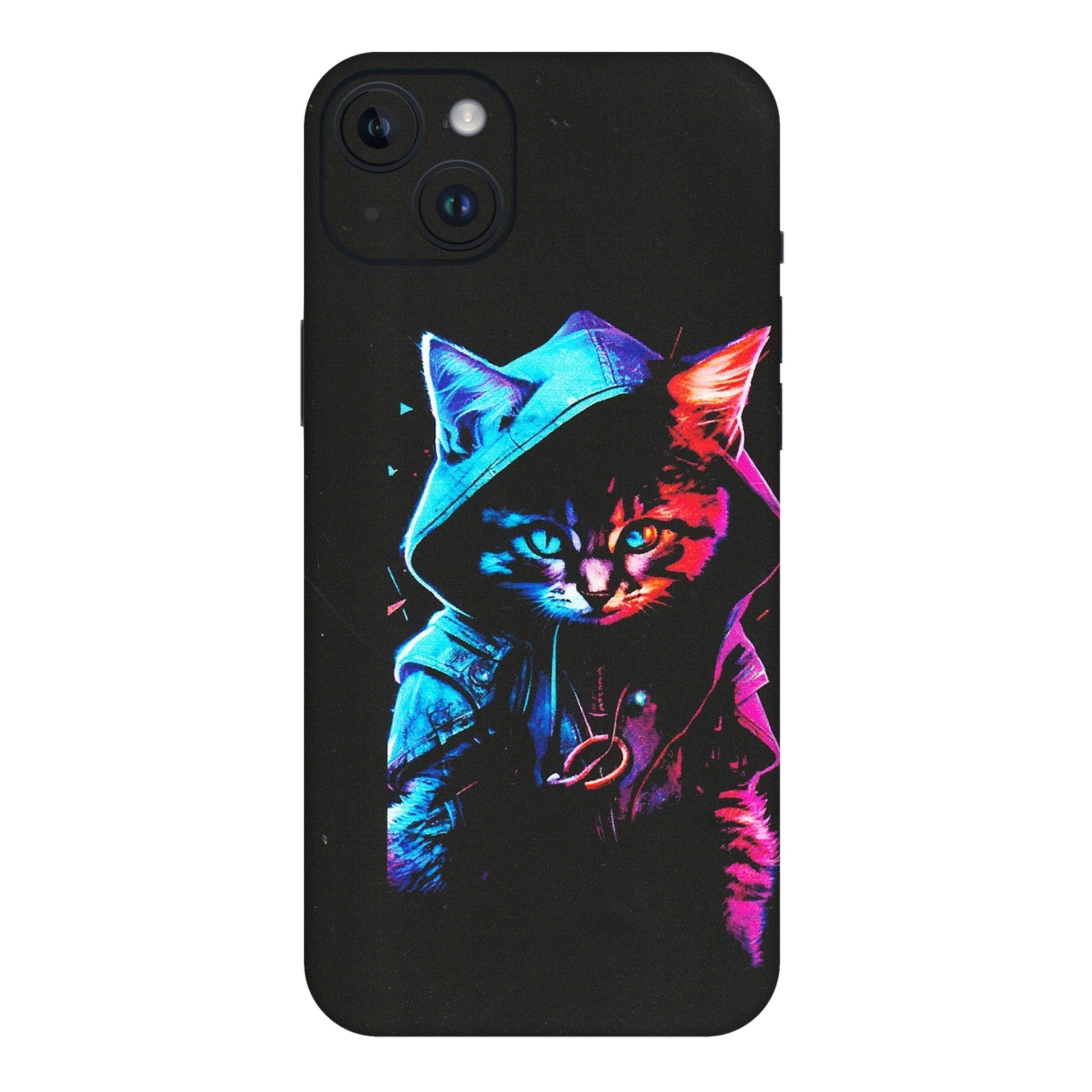 Apple iPhone Skins (All Models) - Cyberpunk Cat - Matte Finish (M-45) iPhone 14 Plus
