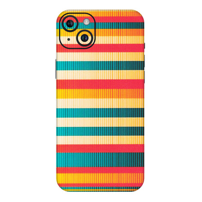 Apple iPhone Skins (All Models) - Colourful Stripes Soothing Effect - Matte Finish (M-86) iPhone 14 Plus