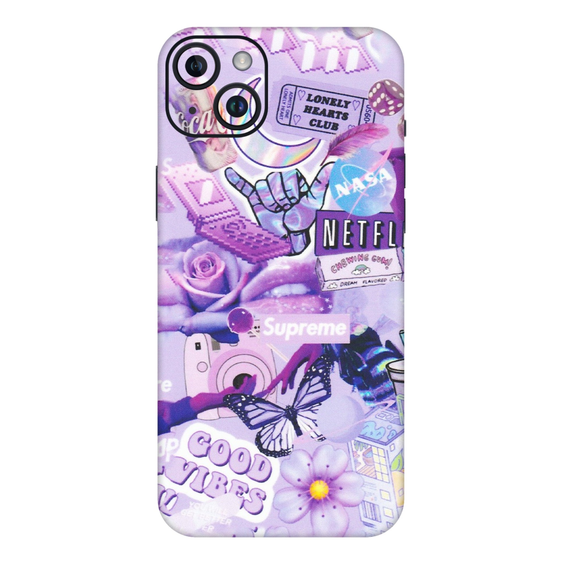 Apple iPhone Skins (All Models) - Supreme Purple Magic - Matte Finish (M-88) iPhone 14 Plus
