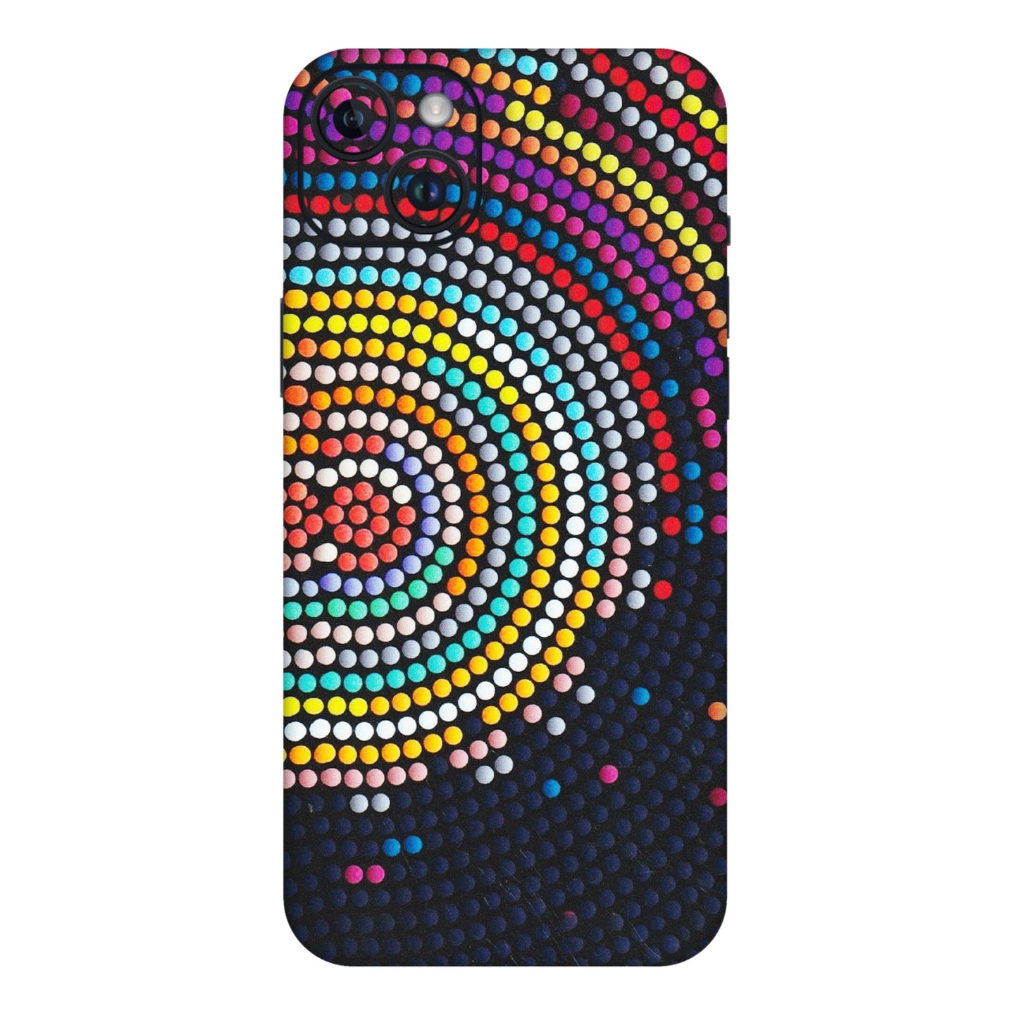 Apple iPhone Skins (All Models) - Rainbow Dot Mandala - Matte Finish (M-97) iPhone 14 Plus