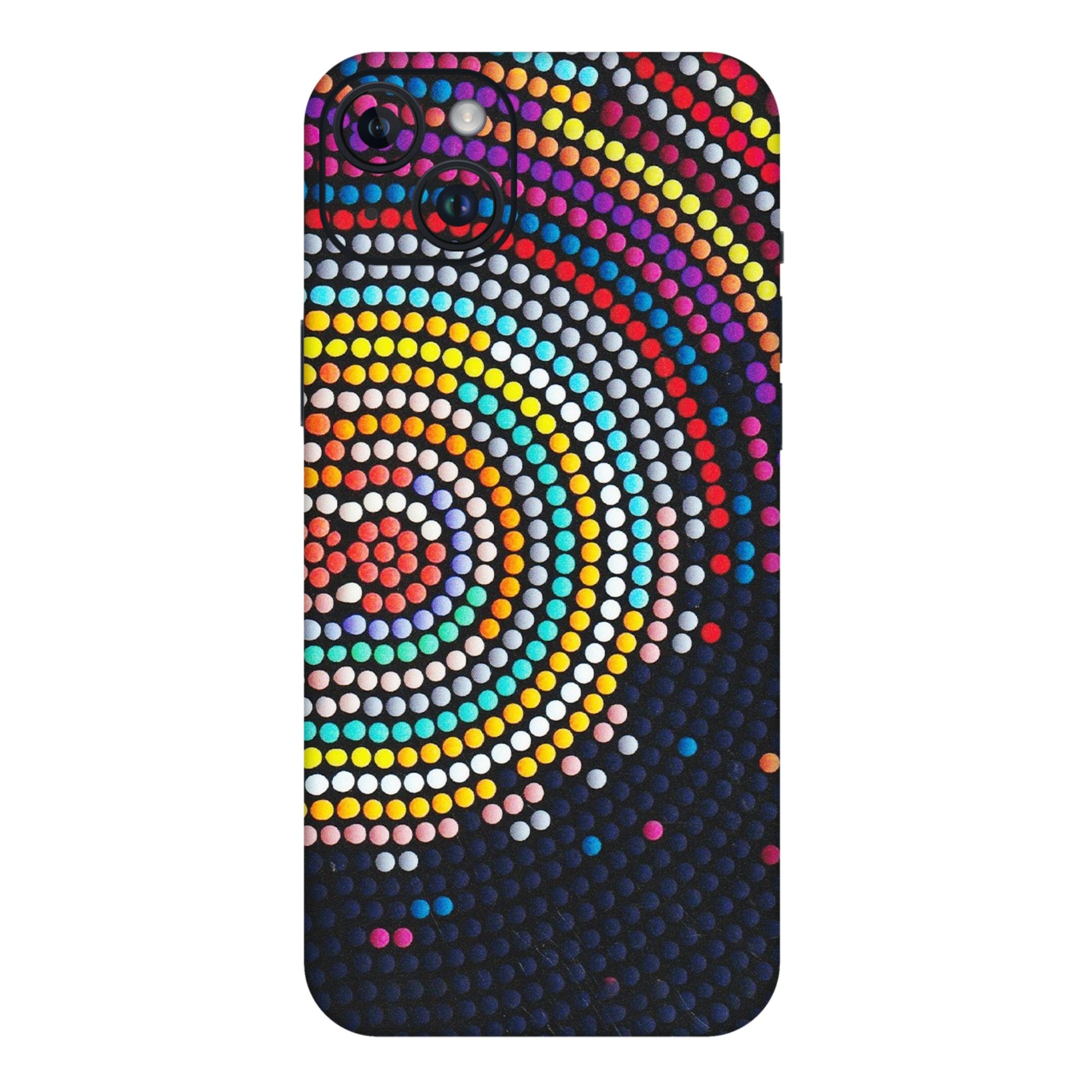 Apple iPhone Skins (All Models) - Rainbow Dot Mandala - Matte Finish (M-97) iPhone 14 Plus