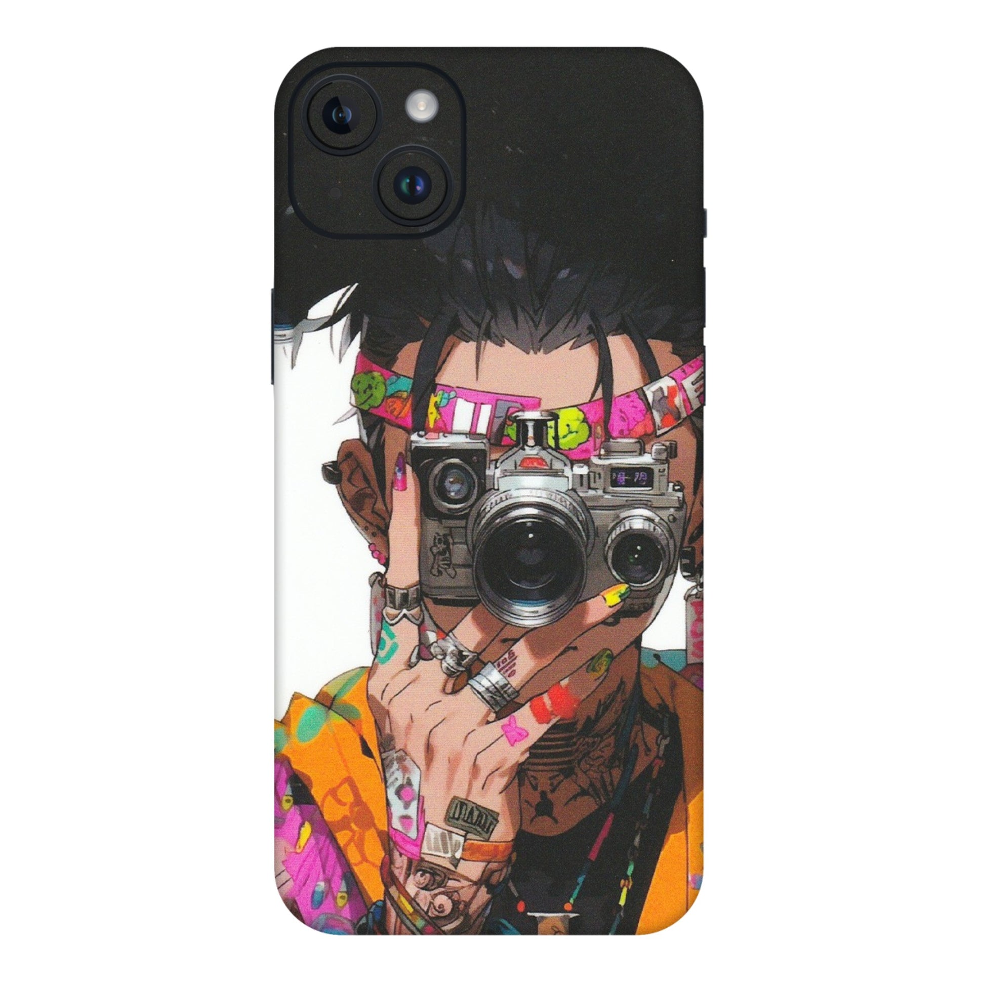 Apple iPhone Skins (All Models) - Camera Lover Girl - Matte Finish (M-09) iPhone 14 Plus