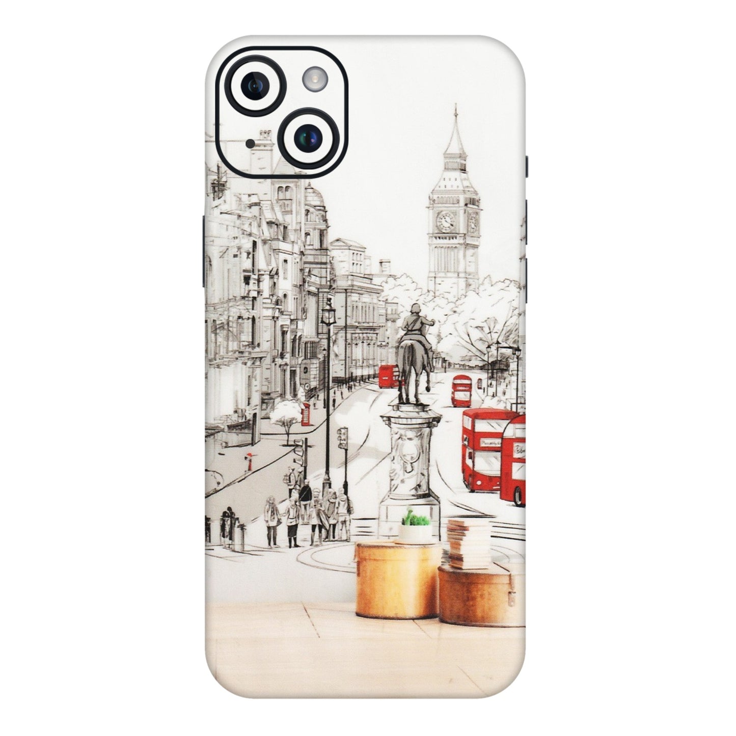 Apple iPhone Skins (All Models) - London Street - Transparent Finish (T-02) iPhone 14 Plus