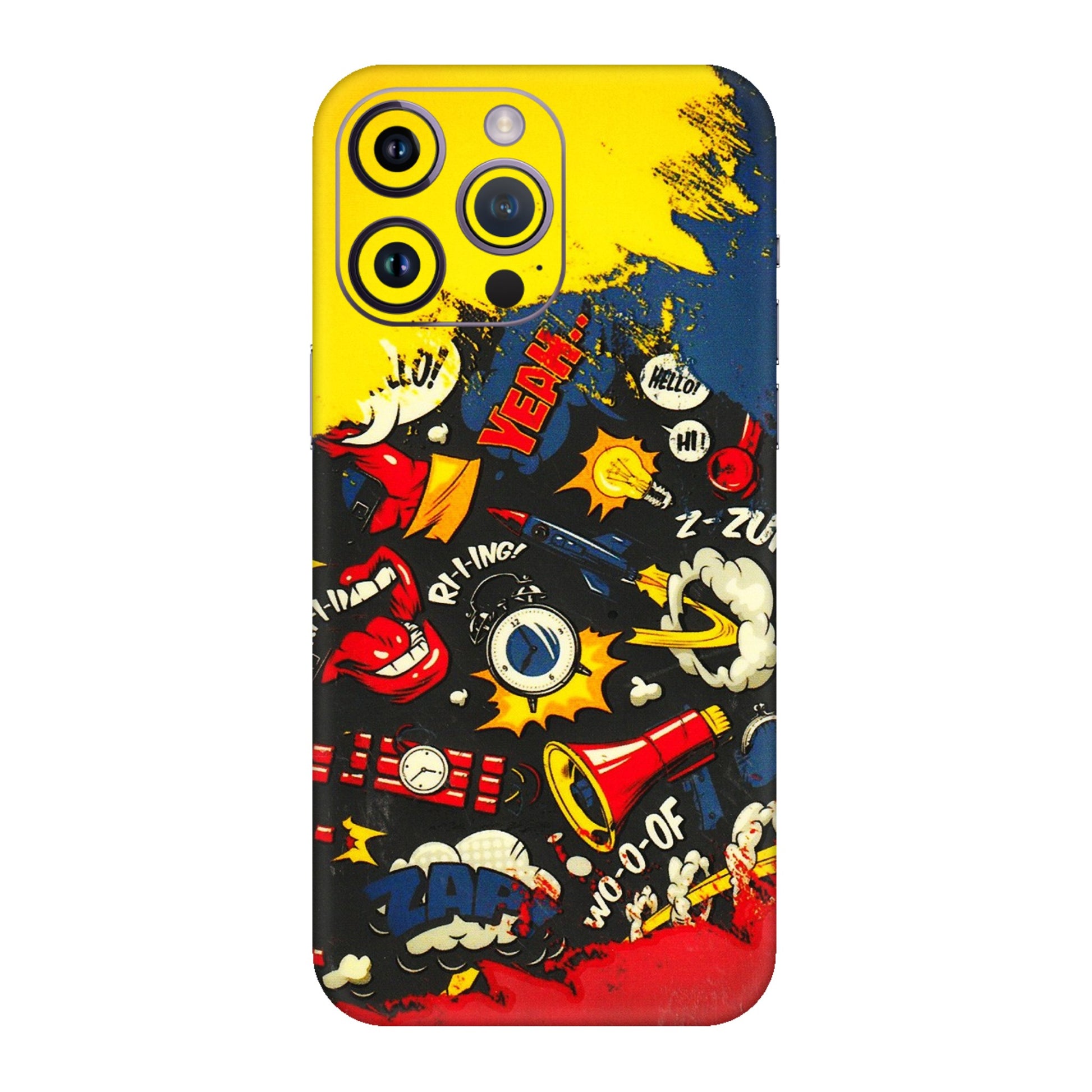 Apple iPhone Skins (All Models) - Pacific Doodle Art - 3D Embossed Finish (L-120) iPhone 14 Pro