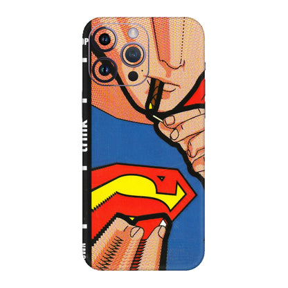 Apple iPhone Skins (All Models) - Superman Sutta - 3D Embossed Finish (L-130) iPhone 14 Pro