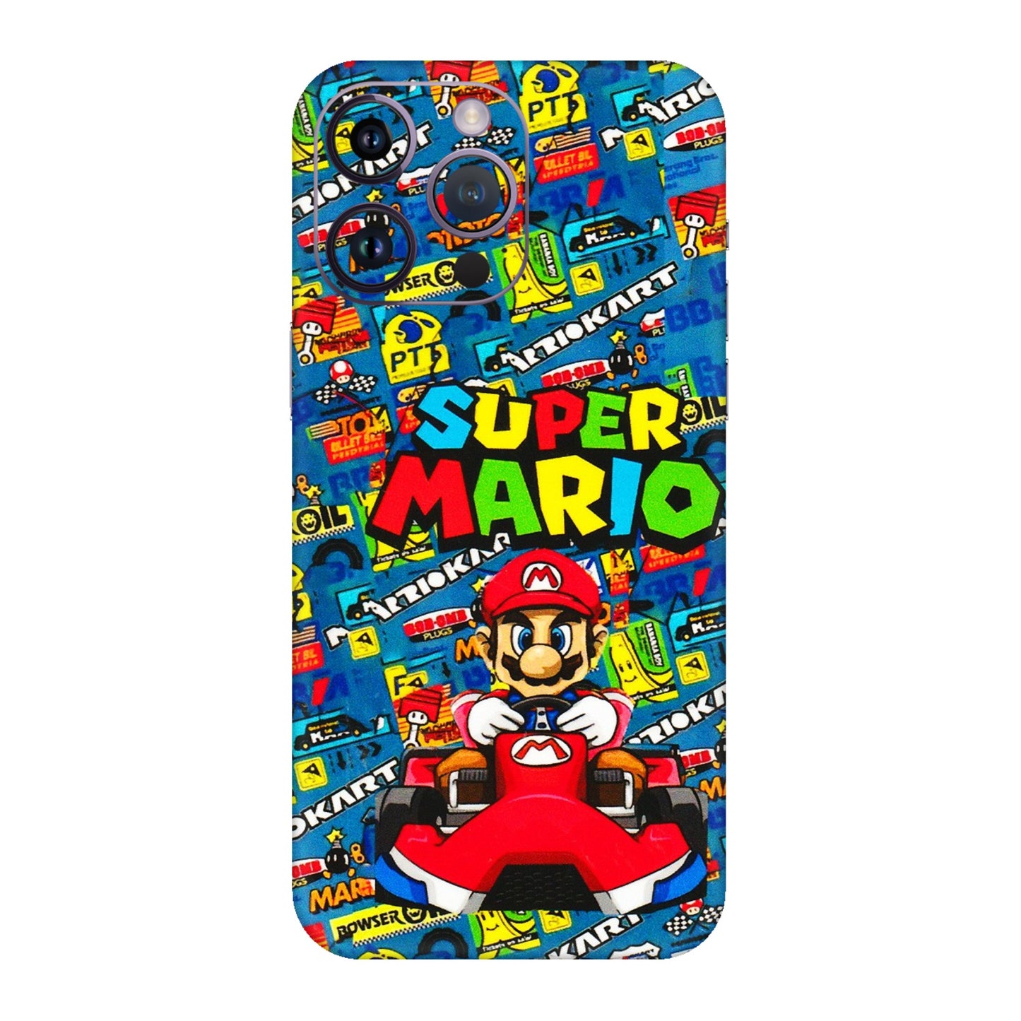 Apple iPhone Skins (All Models) - Super Mario Kart - 3D Embossed Finish (L-140) iPhone 14 Pro