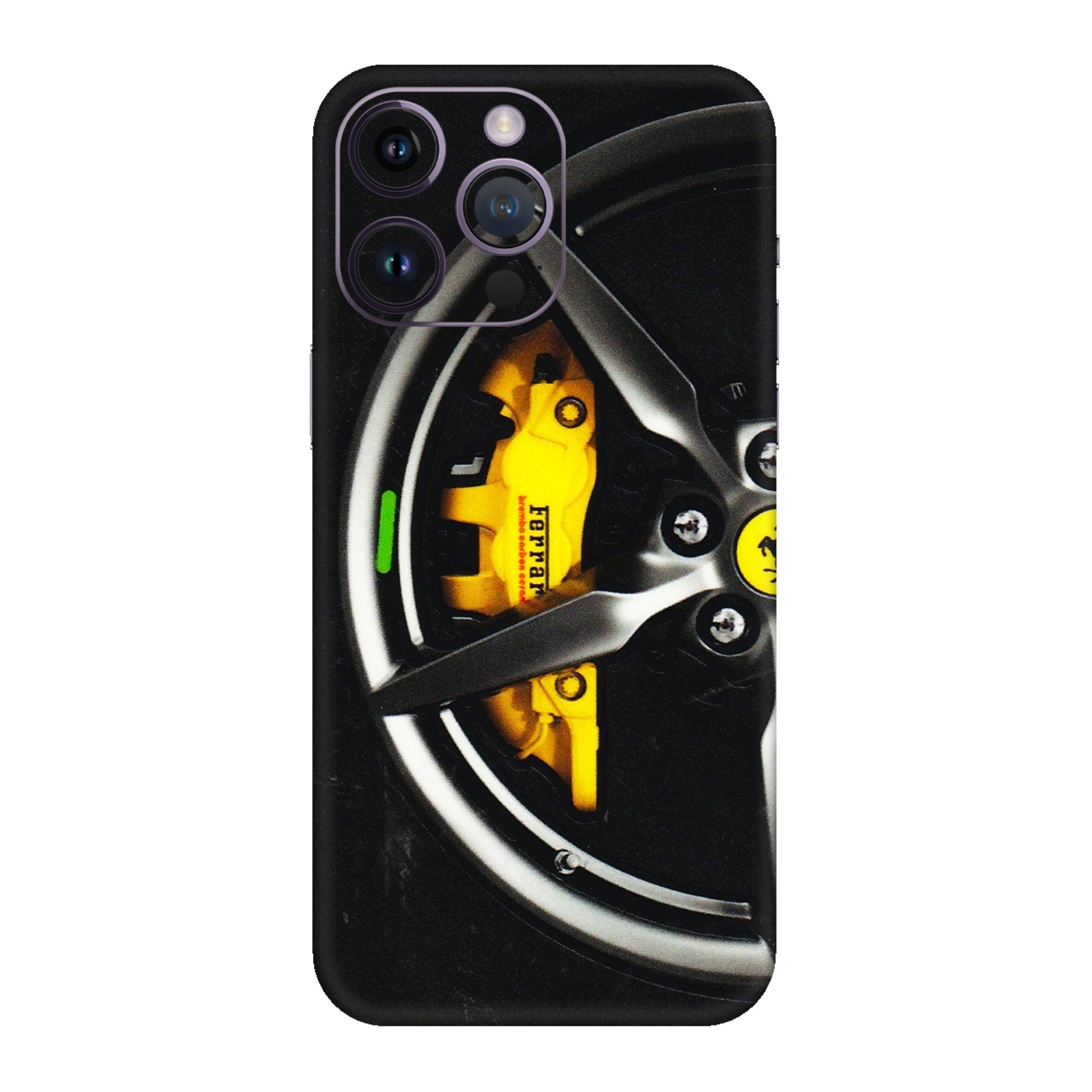 Apple iPhone Skins (All Models) - Ferrari Wheel Alloy - 3D Embossed Finish (L-173) iPhone 14 Pro