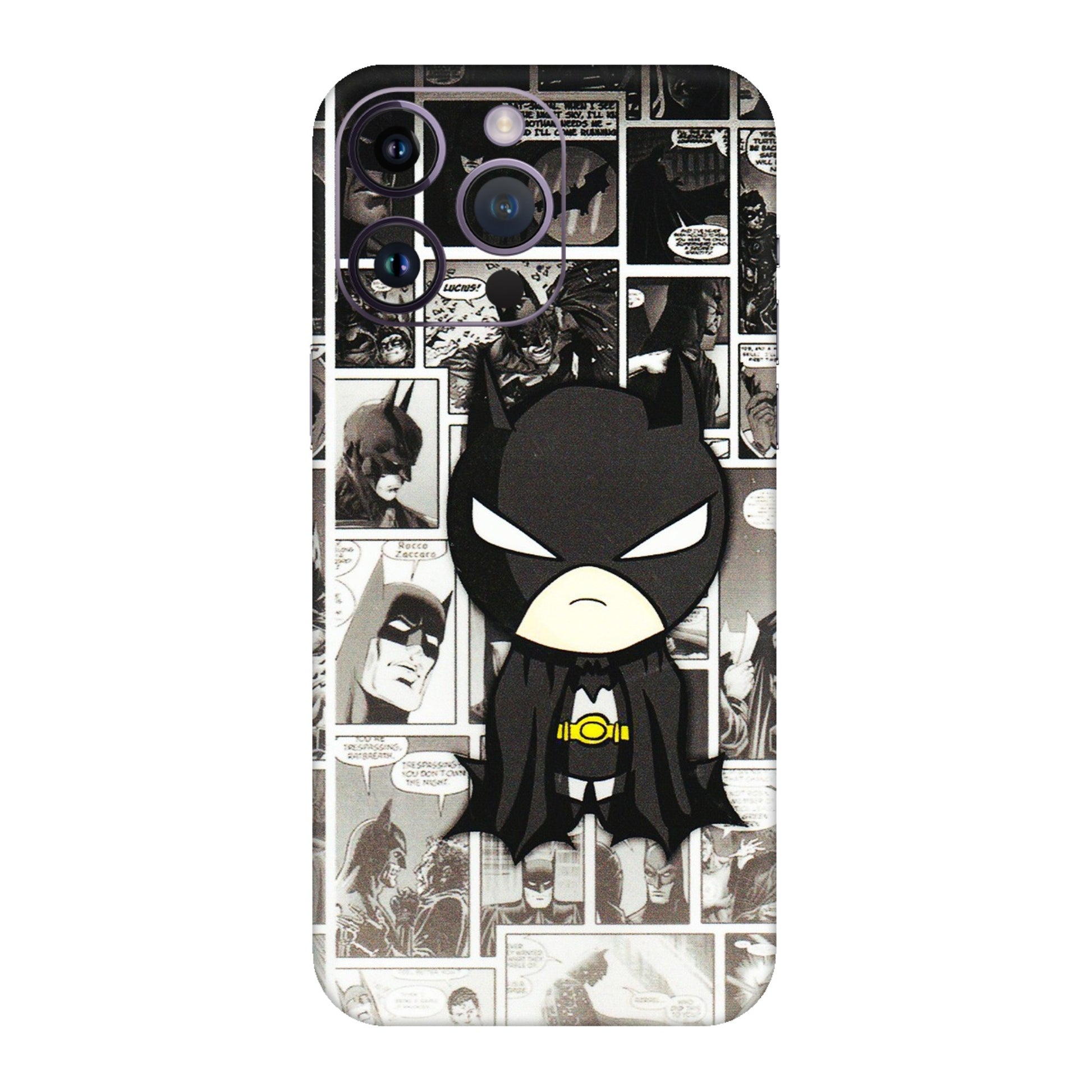 Apple iPhone Skins (All Models) - Toon Batman - 3D Embossed Finish (L-182) iPhone 14 Pro