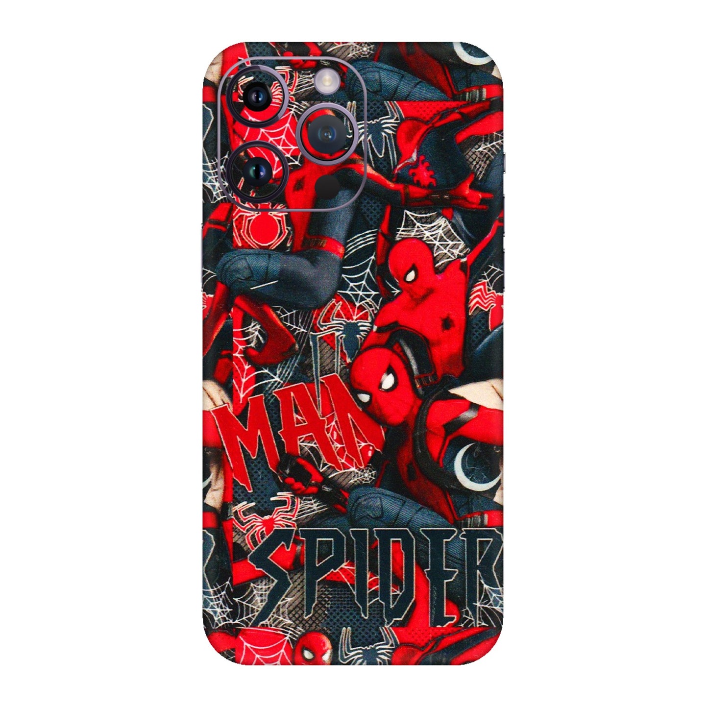 Apple iPhone Skins (All Models) - SpiderMan Cool - 3D Embossed Finish (L-188) iPhone 14 Pro
