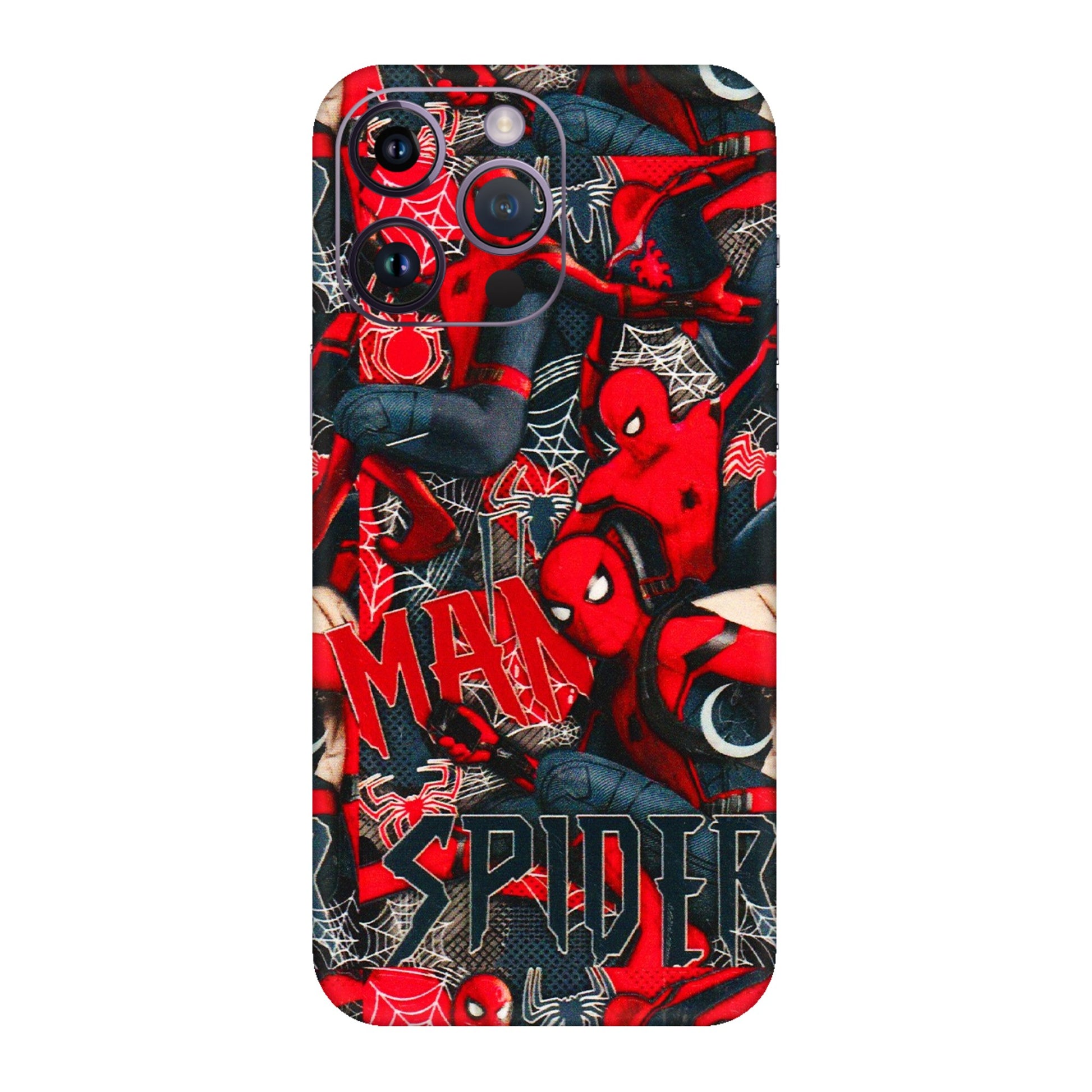 Apple iPhone Skins (All Models) - SpiderMan Cool - 3D Embossed Finish (L-188) iPhone 14 Pro