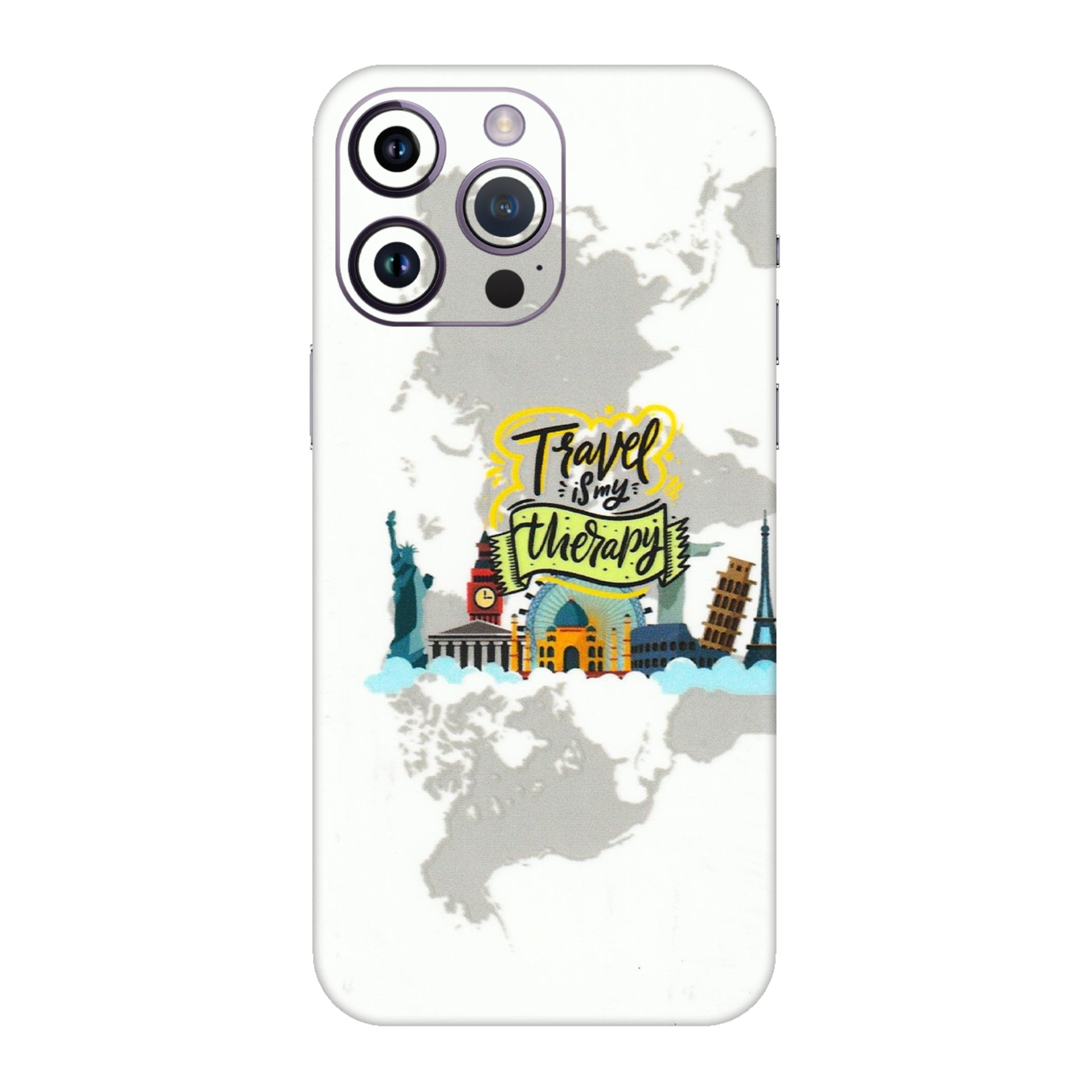 Apple iPhone Skins (All Models) - Travel Therapy - 3D Embossed Finish (L-199) iPhone 14 Pro