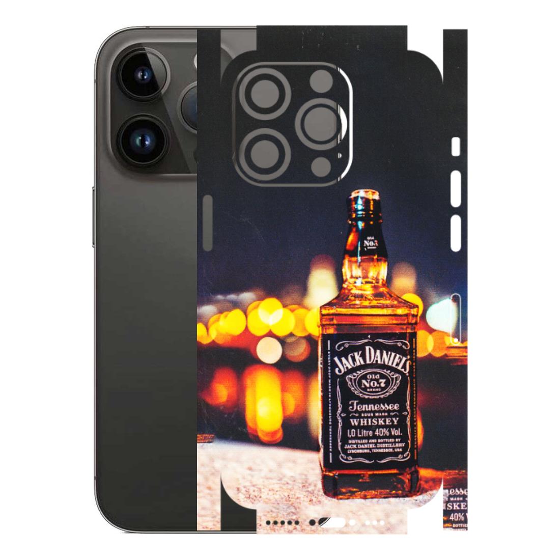 Apple iPhone Skins (All Models) - JD Whiskey Bottle - 3D Embossed Finish (L-20) iPhone 14 Pro