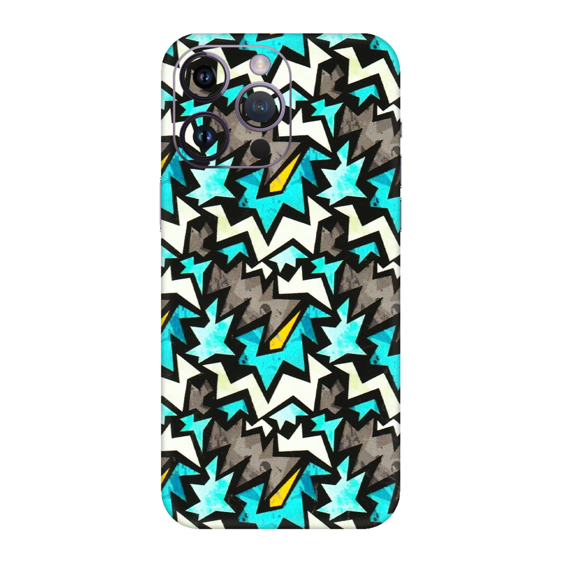Apple iPhone Skins (All Models) - Funky Zig Zag - 3D Embossed Finish (L-223) iPhone 14 Pro