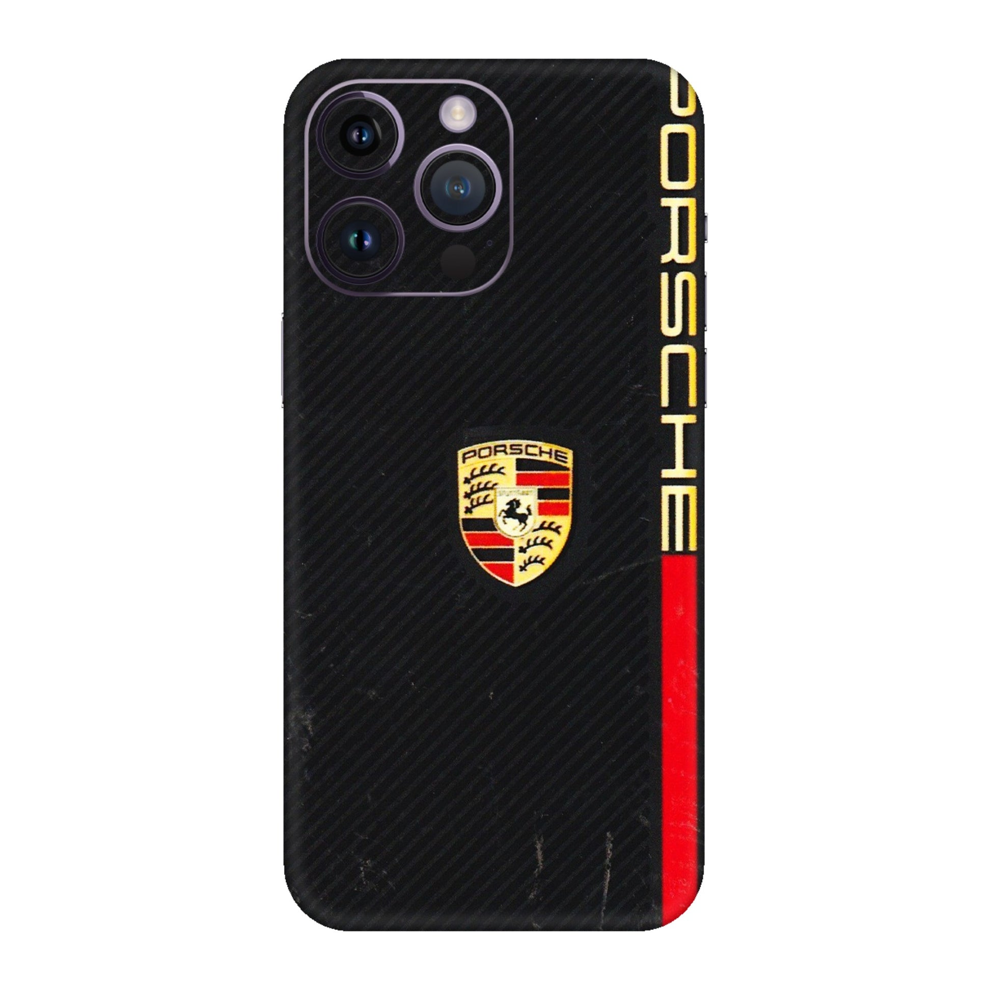 Apple iPhone Skins (All Models) - Premium Porsche - 3D Embossed Finish (L-225) iPhone 14 Pro