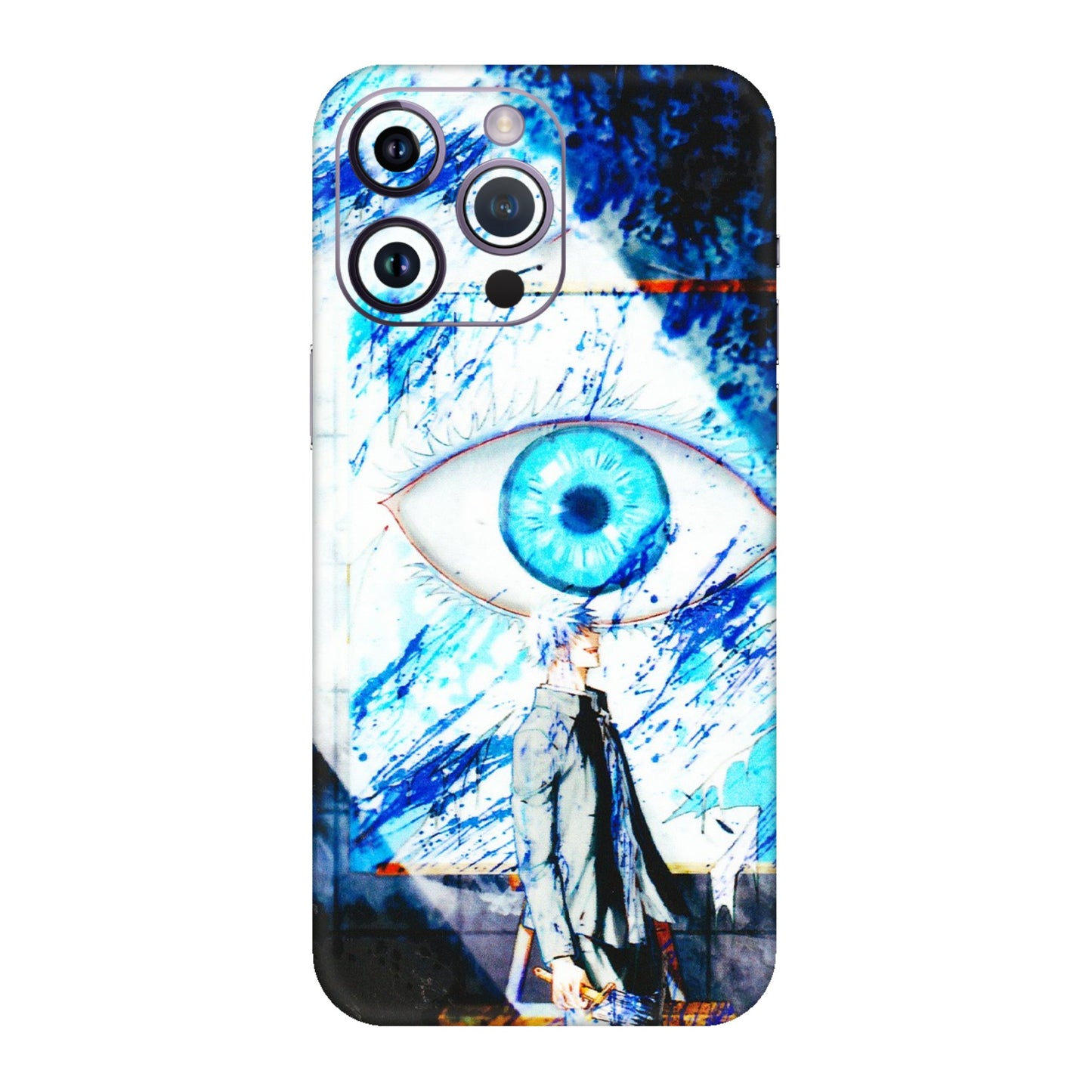 Apple iPhone Skins (All Models) - Gojo Satoru evil eye - 3D Embossed Finish (L-239) iPhone 14 Pro