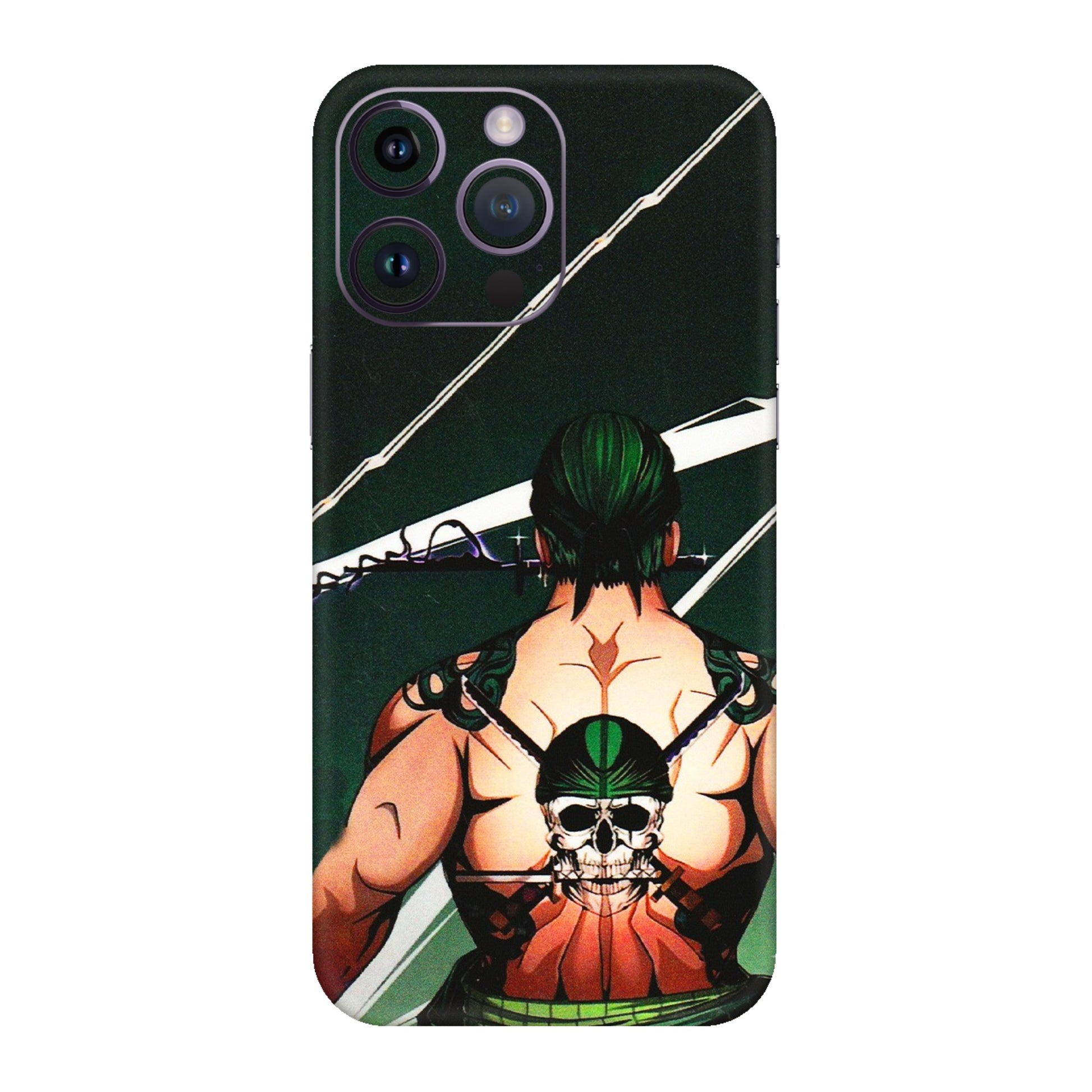 Apple iPhone Skins (All Models) - Zoro Anime - 3D Embossed Finish (L-23) iPhone 14 Pro