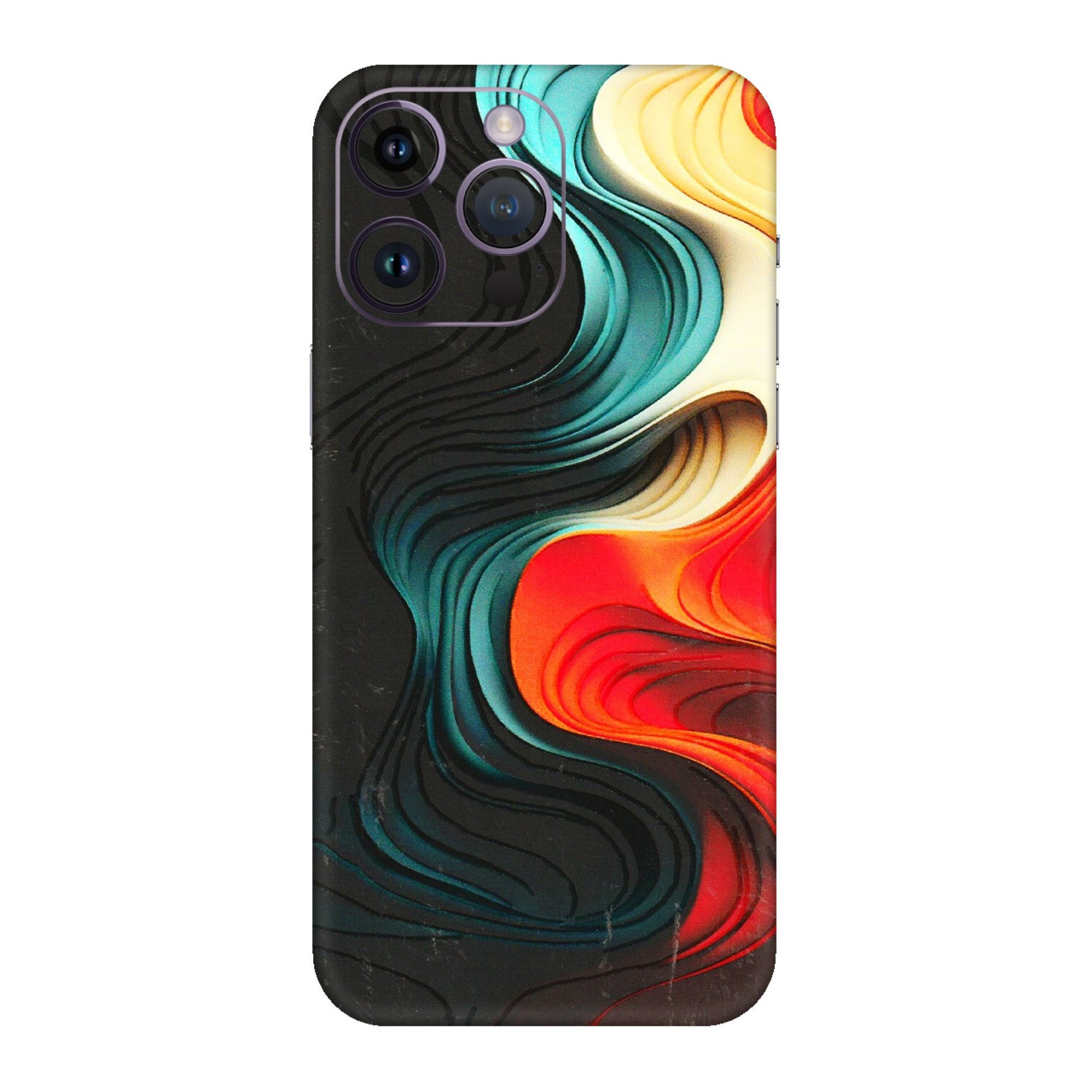 Apple iPhone Skins (All Models) - The Silky Swirl - 3D Embossed Finish (L-240) iPhone 14 Pro