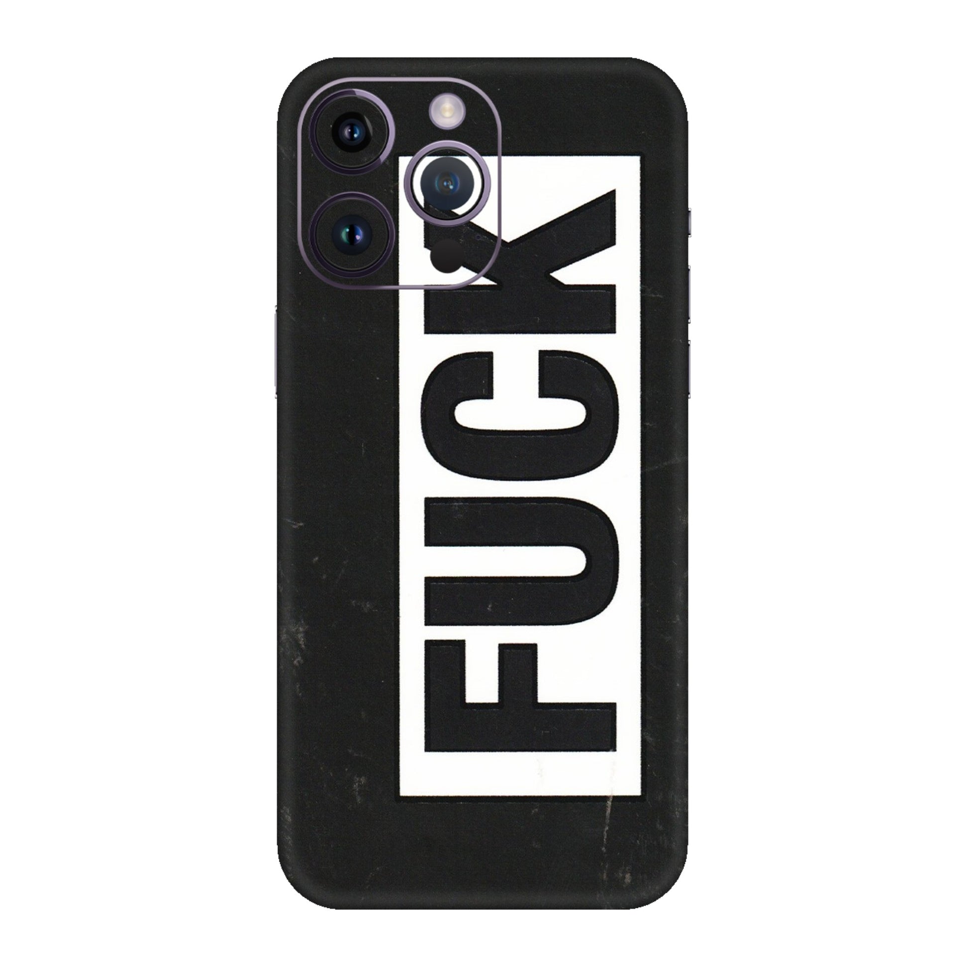 Apple iPhone Skins (All Models) - The F Word - 3D Embossed Finish (L-255) iPhone 14 Pro