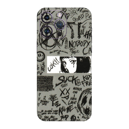 Apple iPhone Skins (All Models) - Never Have Love Anime - 3D Embossed Finish (L-260) iPhone 14 Pro