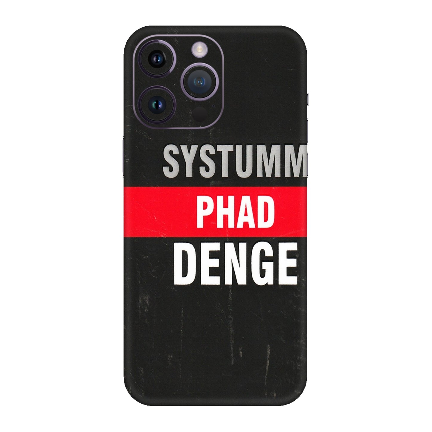 Apple iPhone Skins (All Models) - Systumm Phad Denge - 3D Embossed Finish (L-278) iPhone 14 Pro