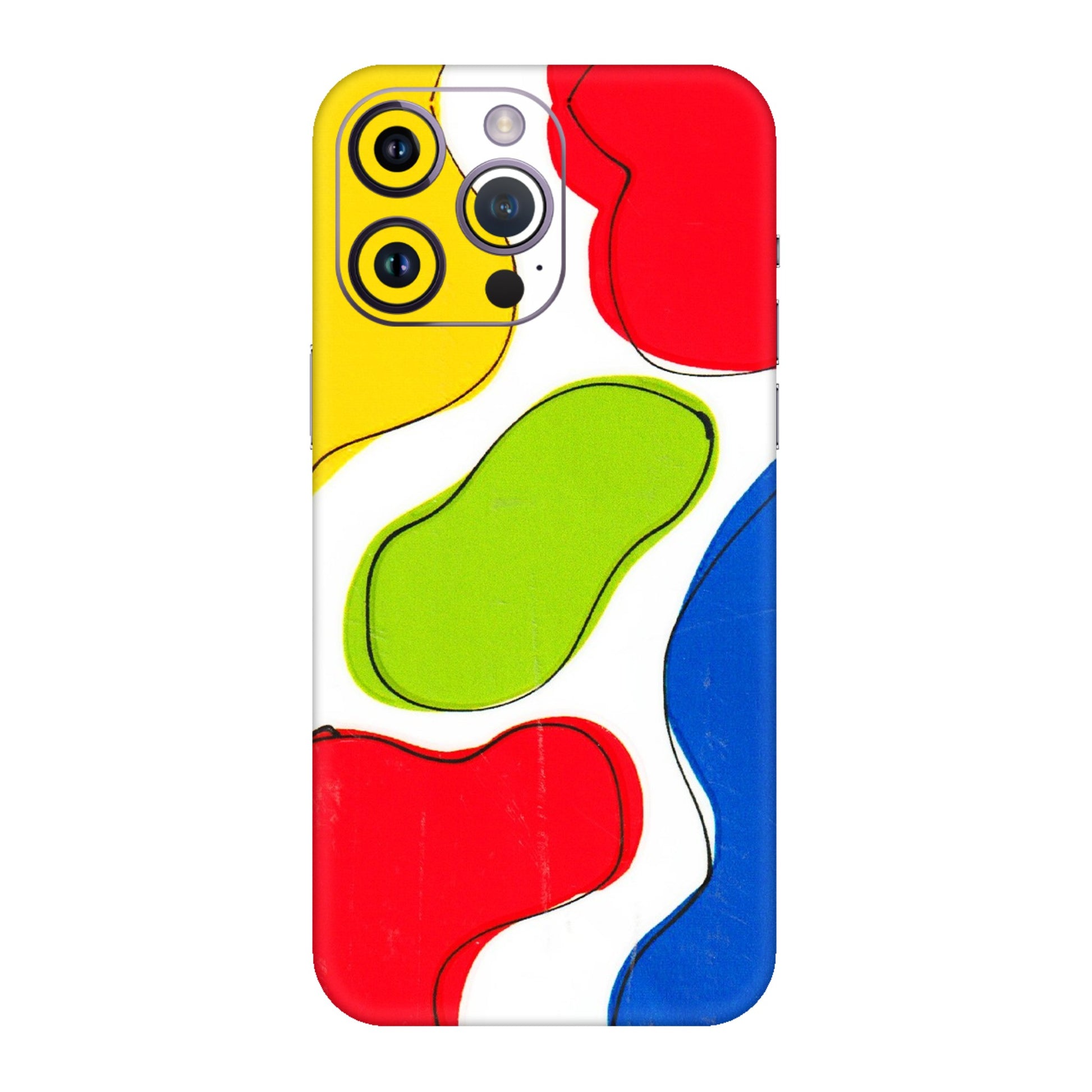 Apple iPhone Skins (All Models) - RGB Colour Paint - 3D Embossed Finish (L-284) iPhone 14 Pro