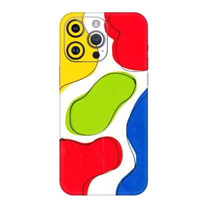 Apple iPhone Skins (All Models) - RGB Colour Paint - 3D Embossed Finish (L-284) iPhone 14 Pro