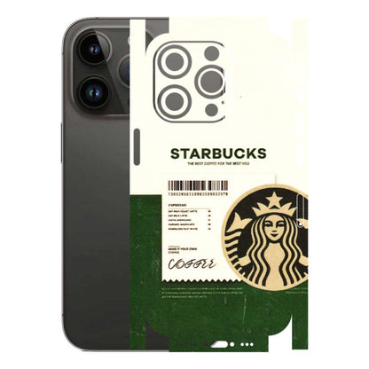 Apple iPhone Skins (All Models) - Starbucks Barcode - 3D Embossed Finish (L-308) iPhone 14 Pro