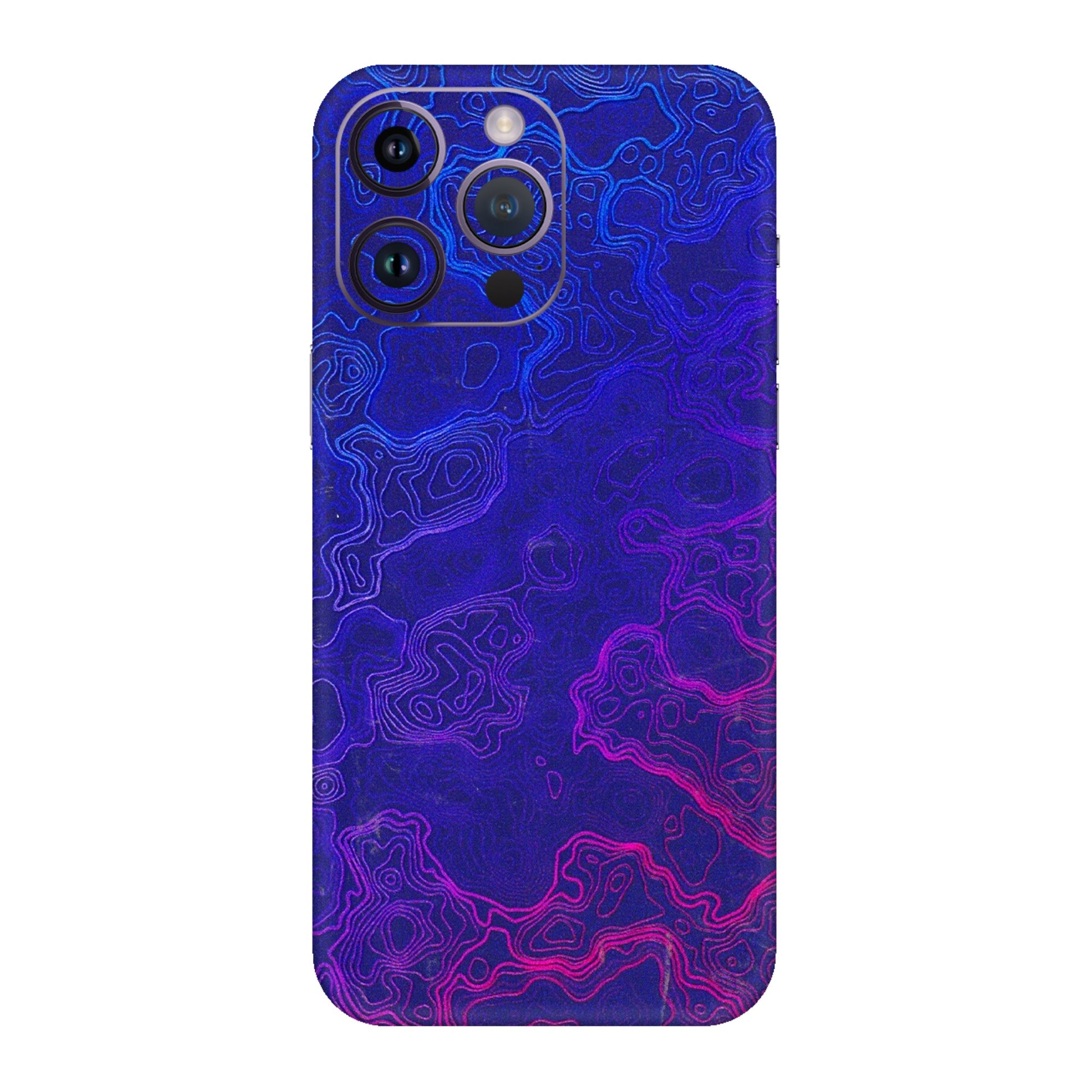 Apple iPhone Skins (All Models) - Purple Ripples Swirl - 3D Embossed Finish (L-314) iPhone 14 Pro