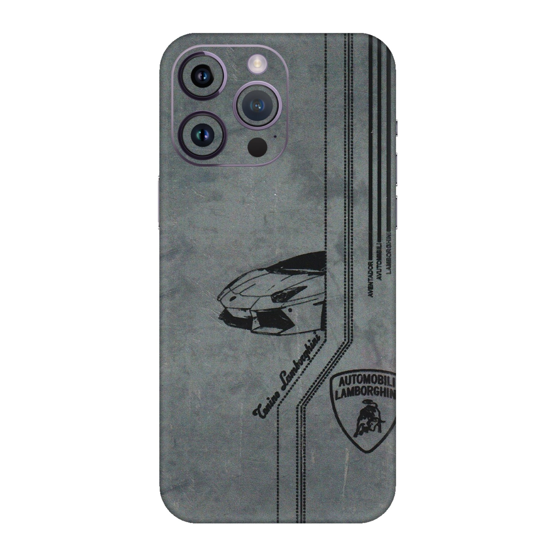 Apple iPhone Skins (All Models) - New Lamborgini Aventador - 3D Embossed Finish (L-321) iPhone 14 Pro