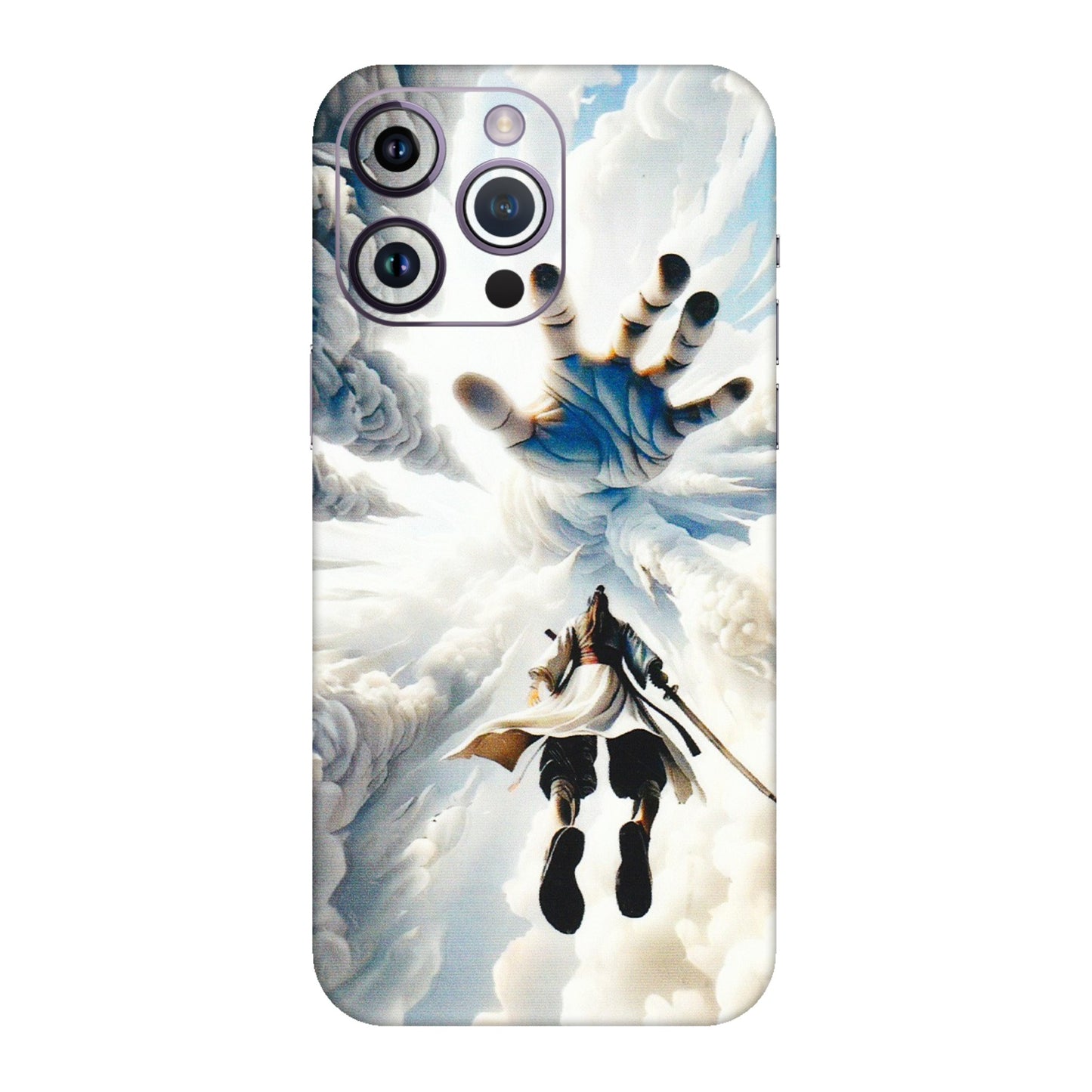 Apple iPhone Skins (All Models) - Big Hand With Monkey King - 3D Embossed Finish (L-323) iPhone 14 Pro