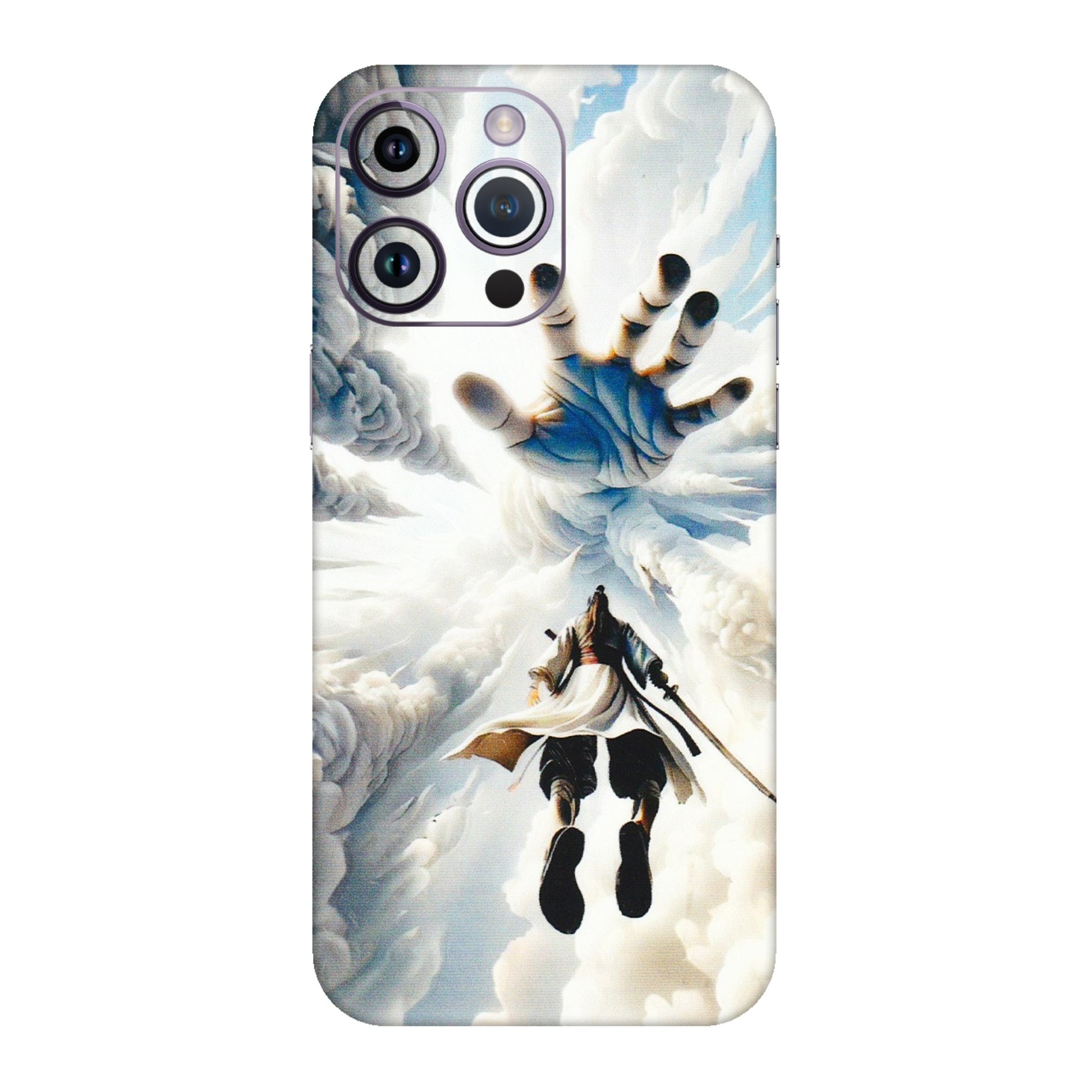 Apple iPhone Skins (All Models) - Big Hand With Monkey King - 3D Embossed Finish (L-323) iPhone 14 Pro