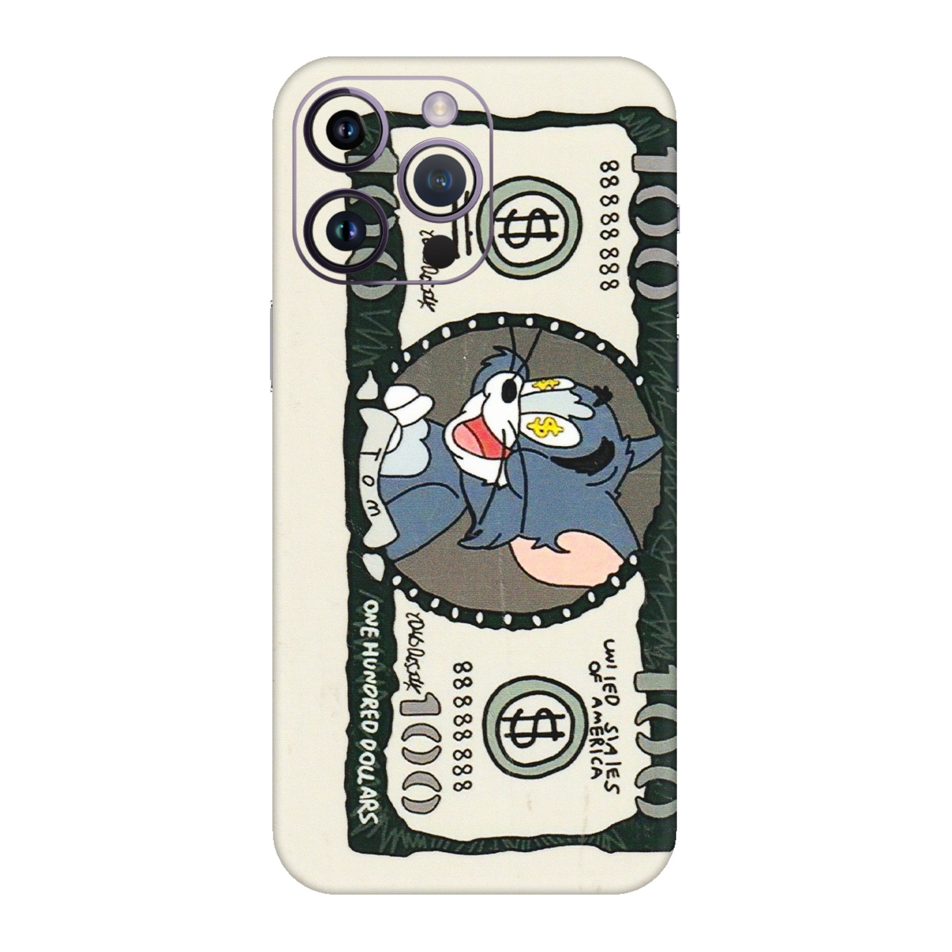 Apple iPhone Skins (All Models) - Tom Hundred Dollar - 3D Embossed Finish (L-324) iPhone 14 Pro