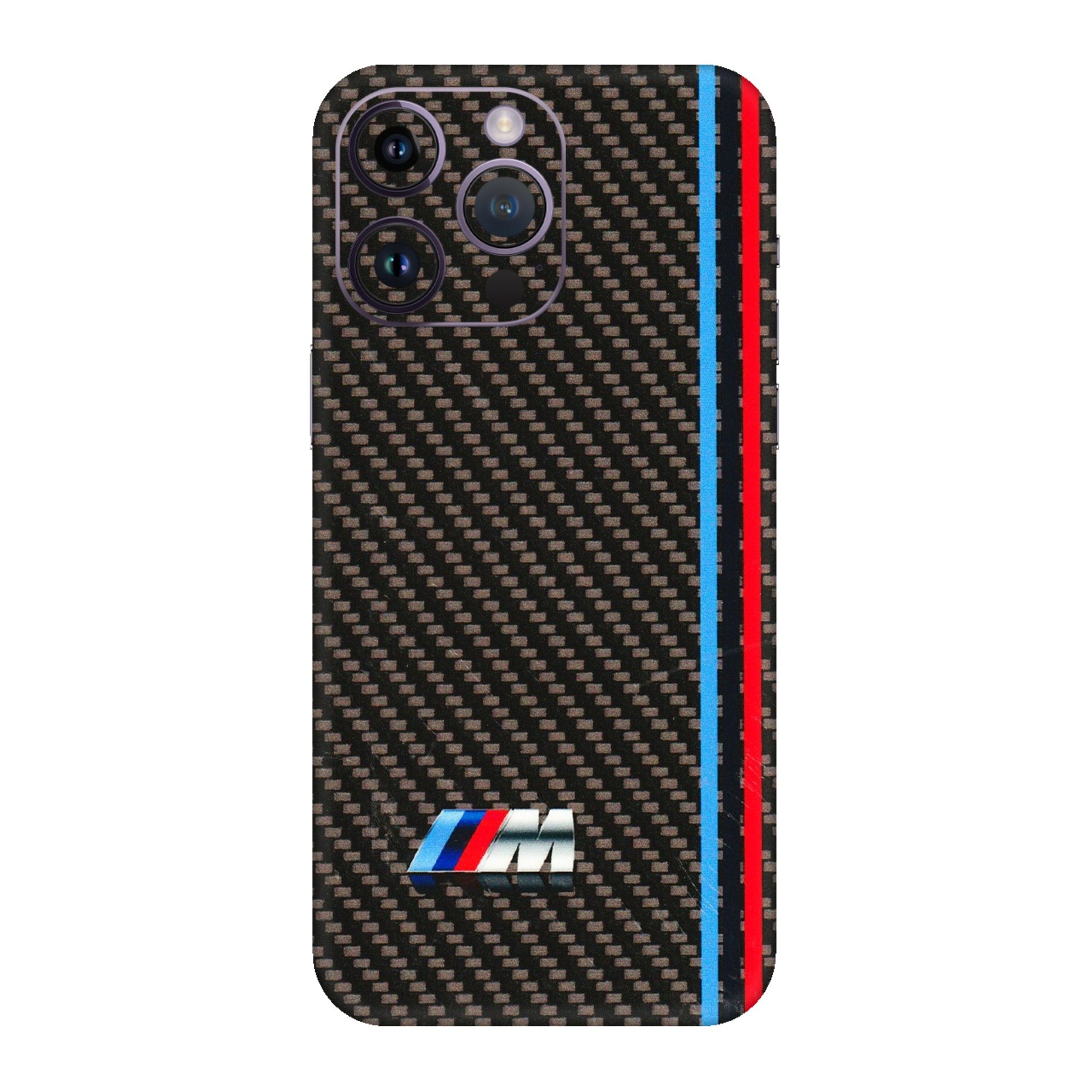 Apple iPhone Skins (All Models) - BM Carbon Fiber Feels - 3D Embossed Finish (L-38) iPhone 14 Pro