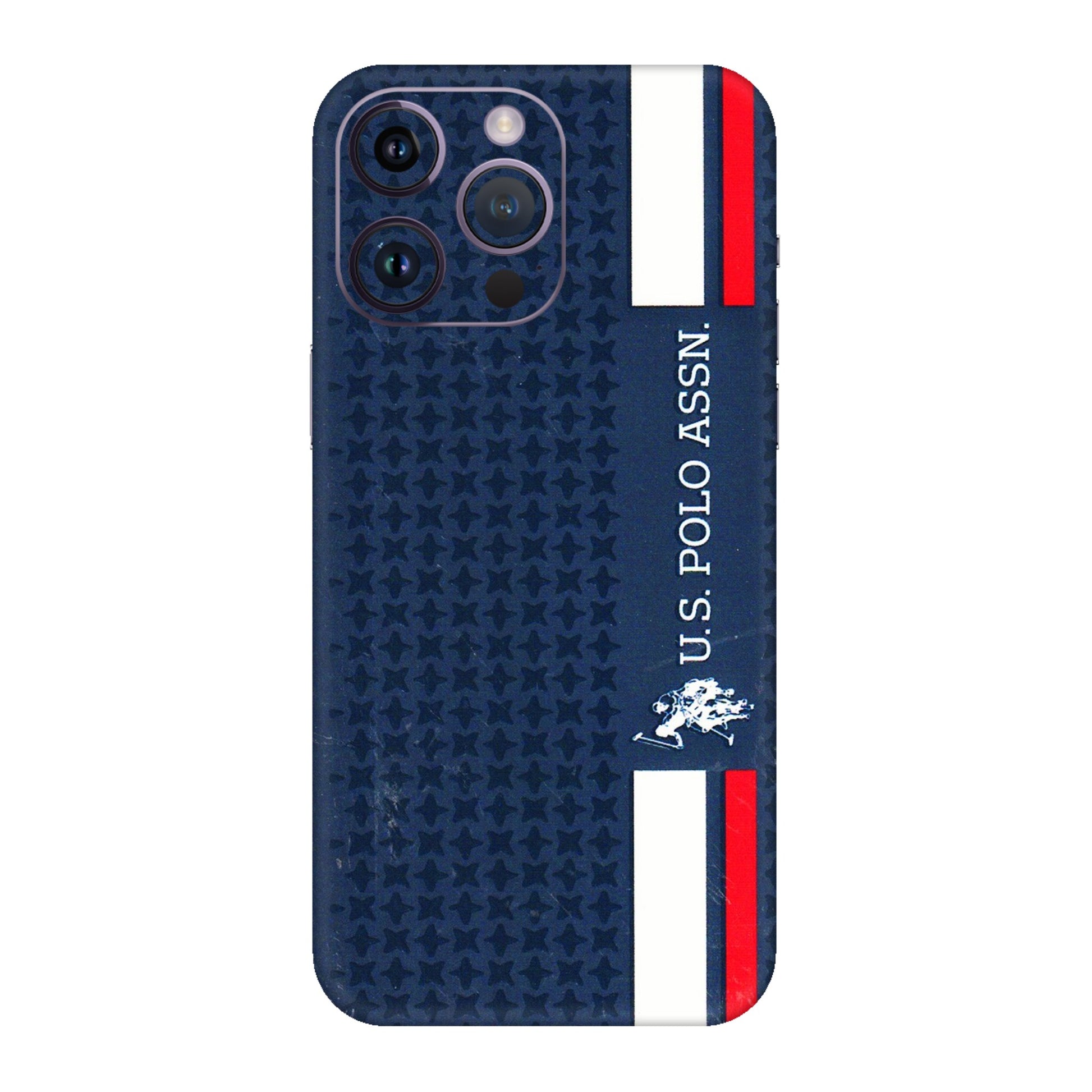 Apple iPhone Skins (All Models) - US POLO Designer Brand - 3D Embossed Finish (L-65) iPhone 14 Pro
