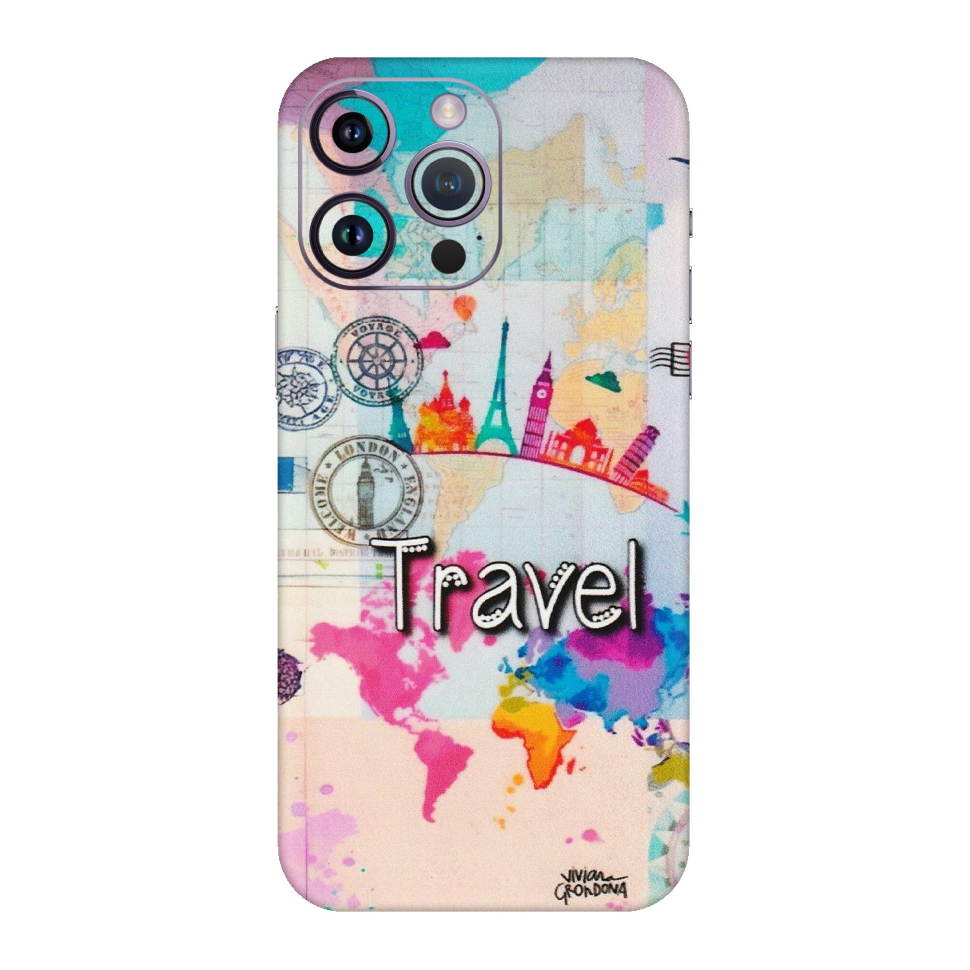 Apple iPhone Skins (All Models) - Travel The Wonders - Matte Finish (M-108) iPhone 14 Pro