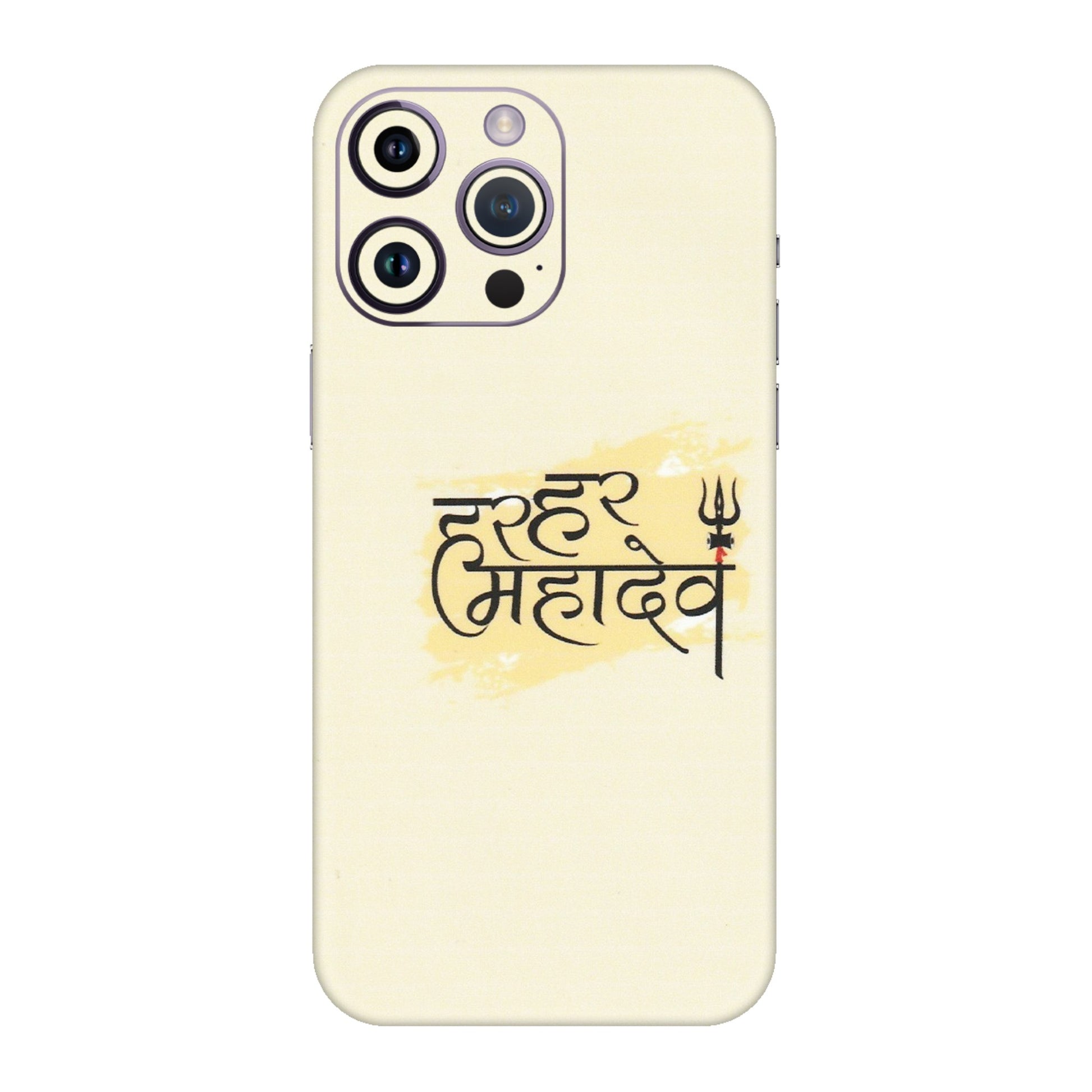 Apple iPhone Skins (All Models) - Har Har Mahadev - Matte Finish (M-10) iPhone 14 Pro