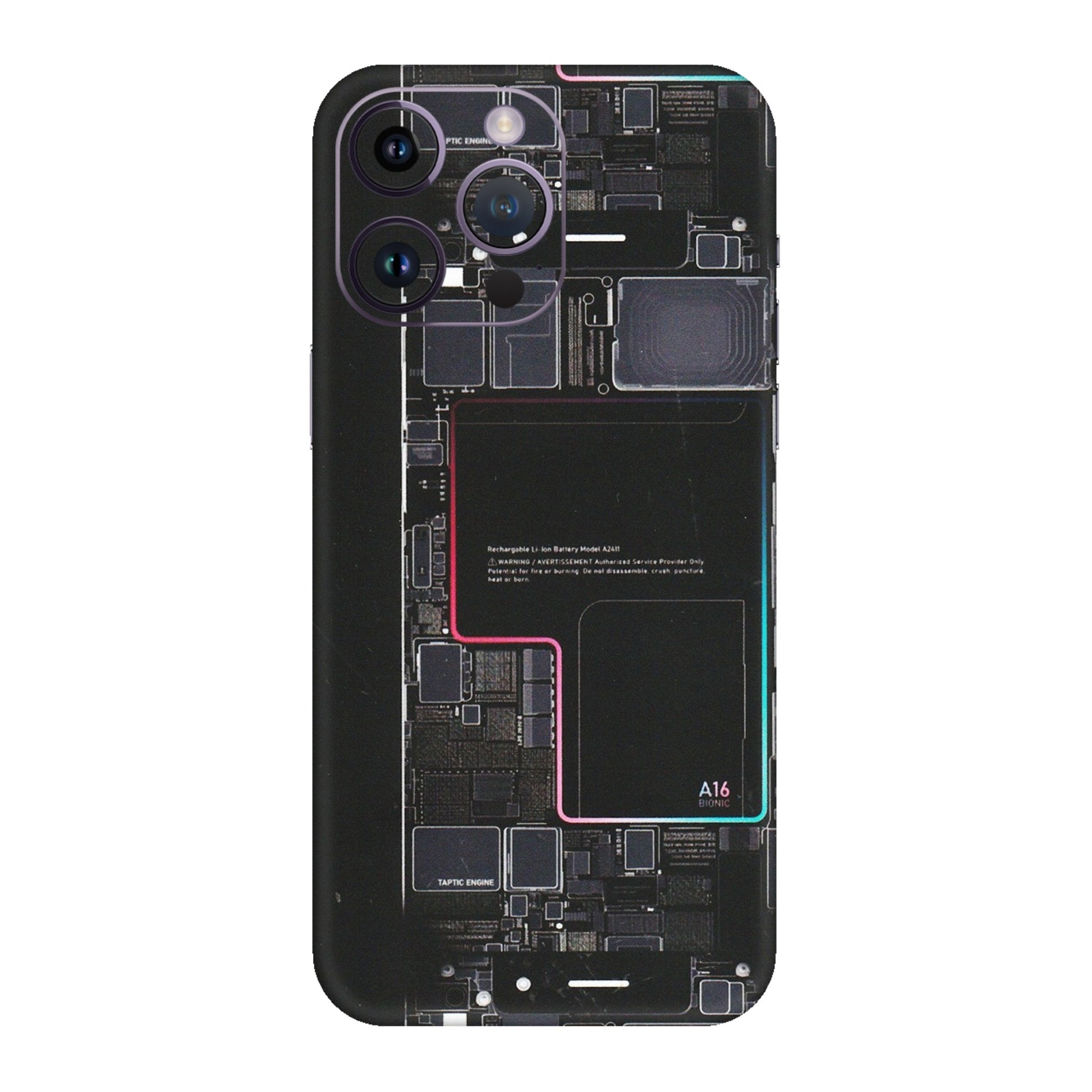 Apple iPhone Skins (All Models) - Motherboard Circuit Layout - Matte Finish (M-117) iPhone 14 Pro