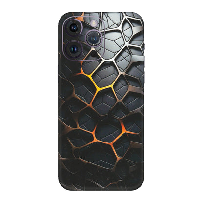 Apple iPhone Skins (All Models) - New Abstract Graphite Tiles - Matte Finish (M-130) iPhone 14 Pro