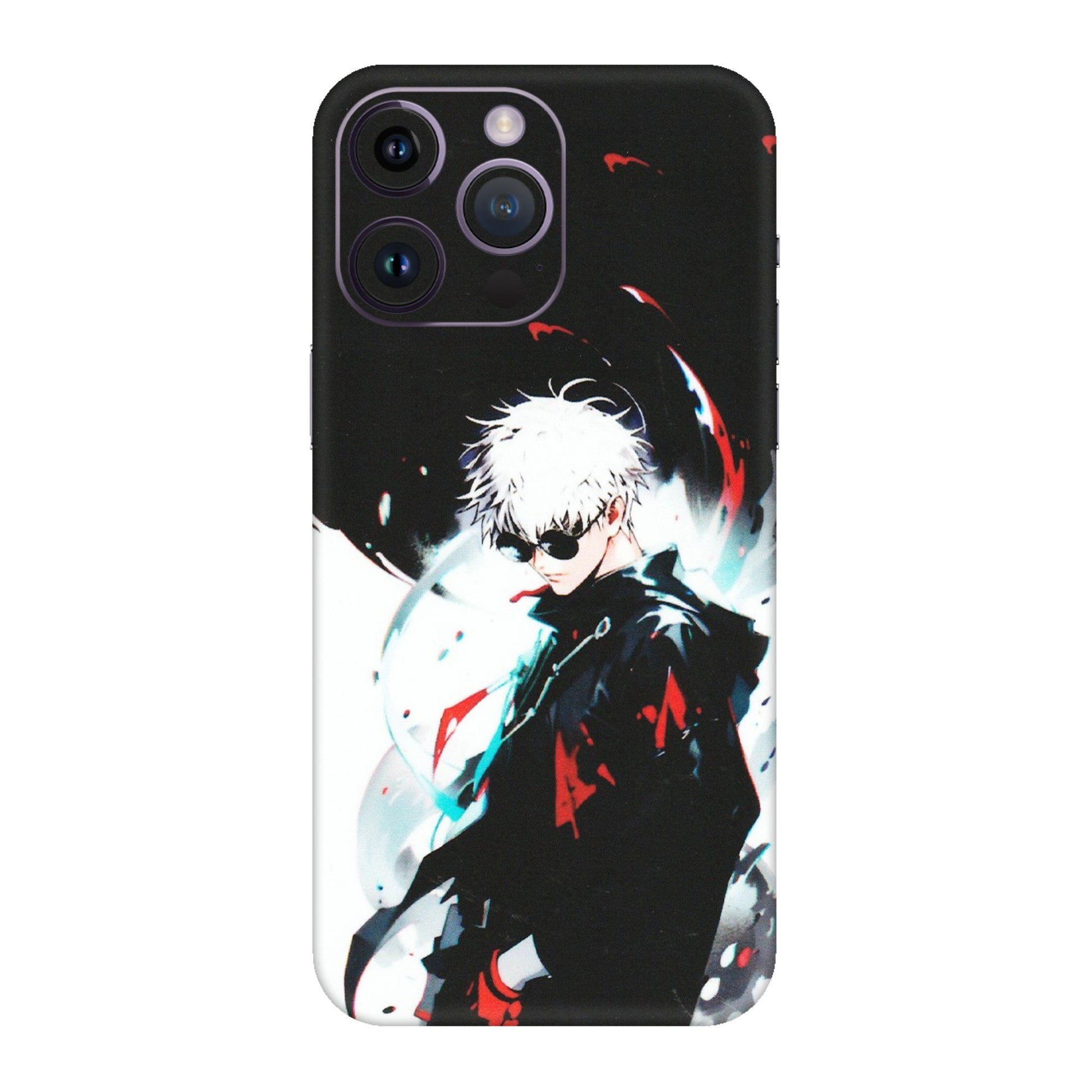 Apple iPhone Skins (All Models) - Gojo Powerful Charater Kaisen Anime - Matte Finish (M-144) iPhone 14 Pro