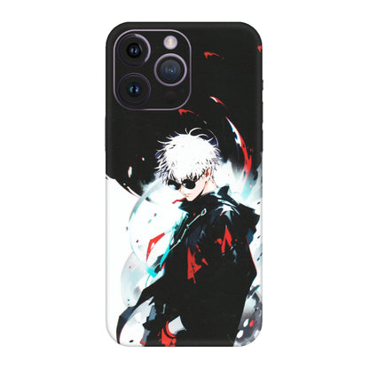 Apple iPhone Skins (All Models) - Gojo Powerful Charater Kaisen Anime - Matte Finish (M-144) iPhone 14 Pro
