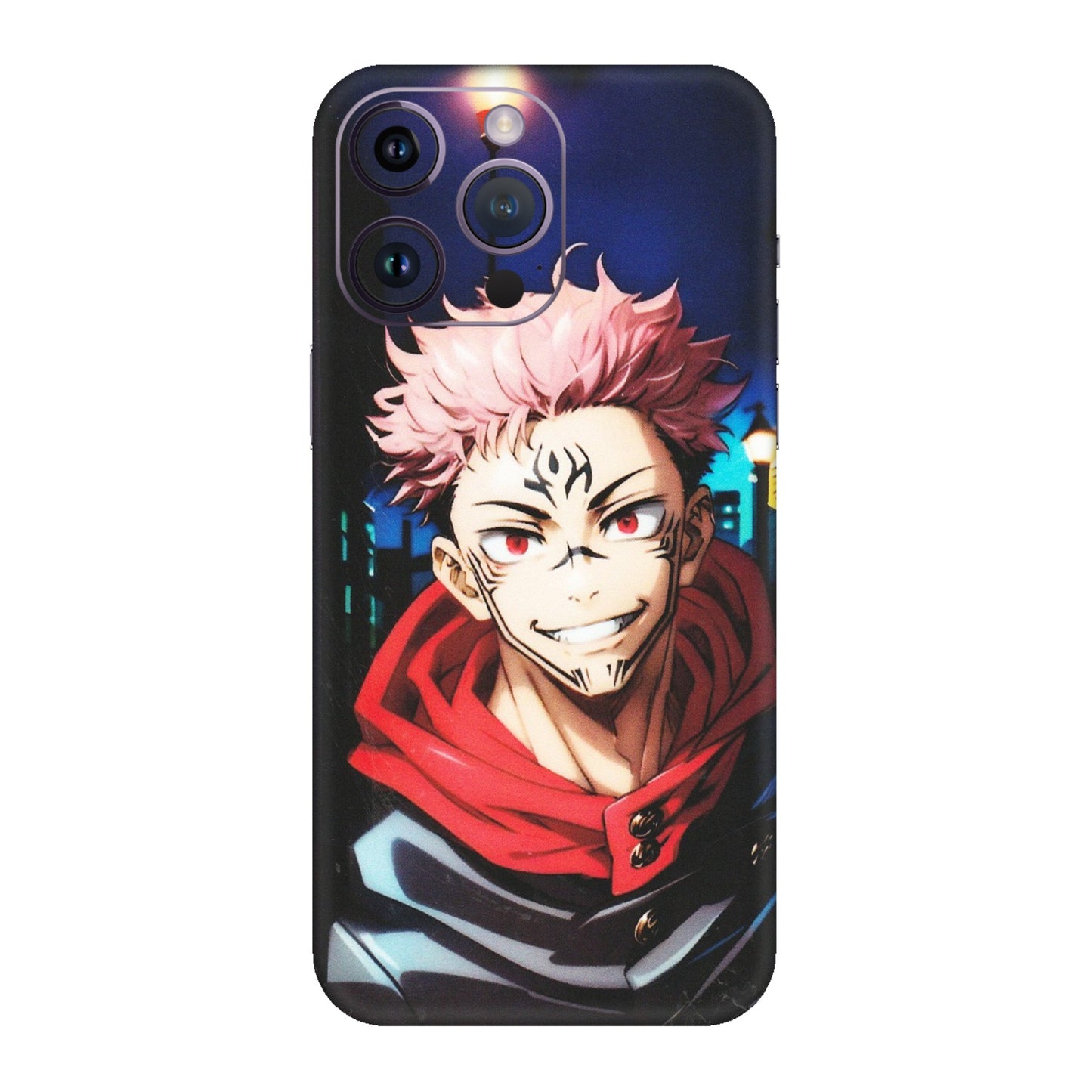 Apple iPhone Skins (All Models) - Yuji Itadori Funny Face Anime - Matte Finish (M-152) iPhone 14 Pro