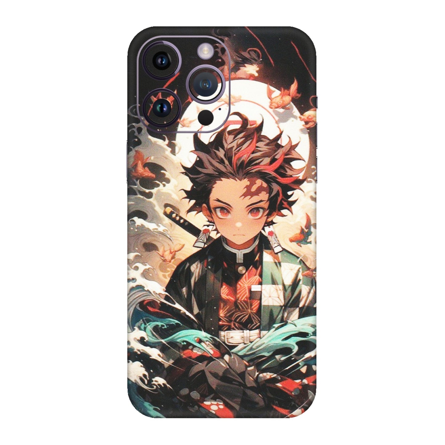 Apple iPhone Skins (All Models) - Tanjiro Demon Slayer Anime - Matte Finish (M-158) iPhone 14 Pro