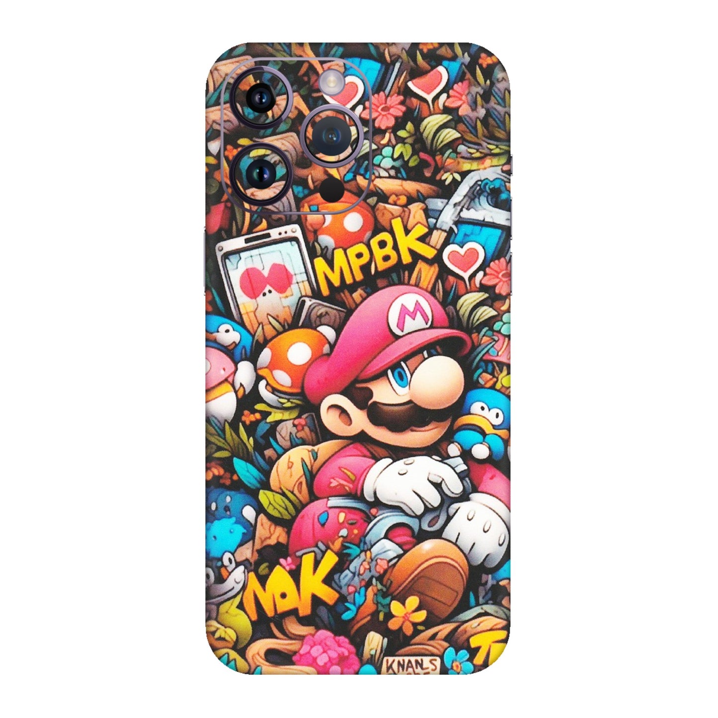 Apple iPhone Skins (All Models) - Super Mario Bros Artistic - Matte Finish (M-173) iPhone 14 Pro
