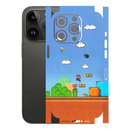 Apple iPhone Skins (All Models) - Mario Game Scene - Matte Finish (M-24) iPhone 14 Pro