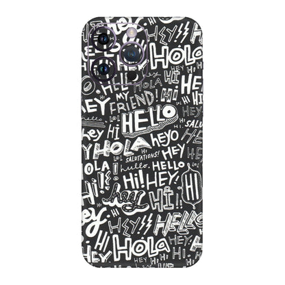 Apple iPhone Skins (All Models) - Hi Hello Doodles - Matte Finish (M-25) iPhone 14 Pro
