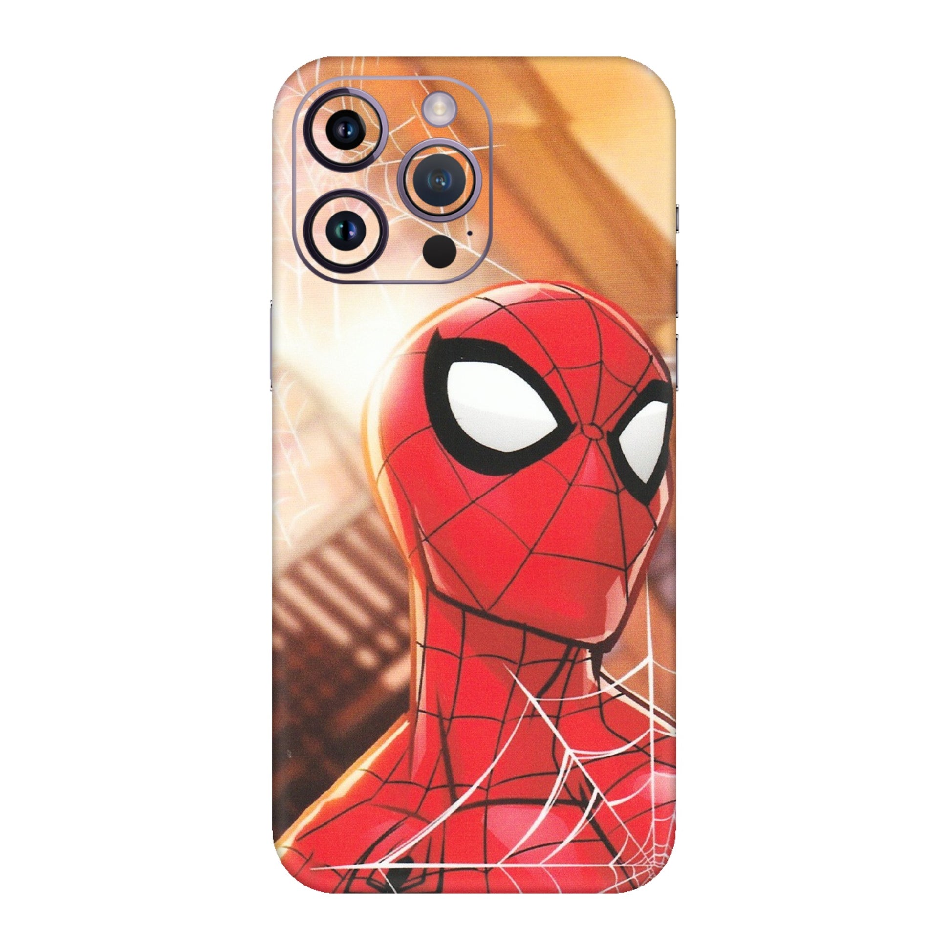 Apple iPhone Skins (All Models) - Spiderman Face New - Matte Finish (M-41) iPhone 14 Pro