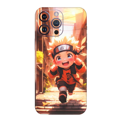 Apple iPhone Skins (All Models) - Naruto Cute Toon Running - Matte Finish (M-04) iPhone 14 Pro
