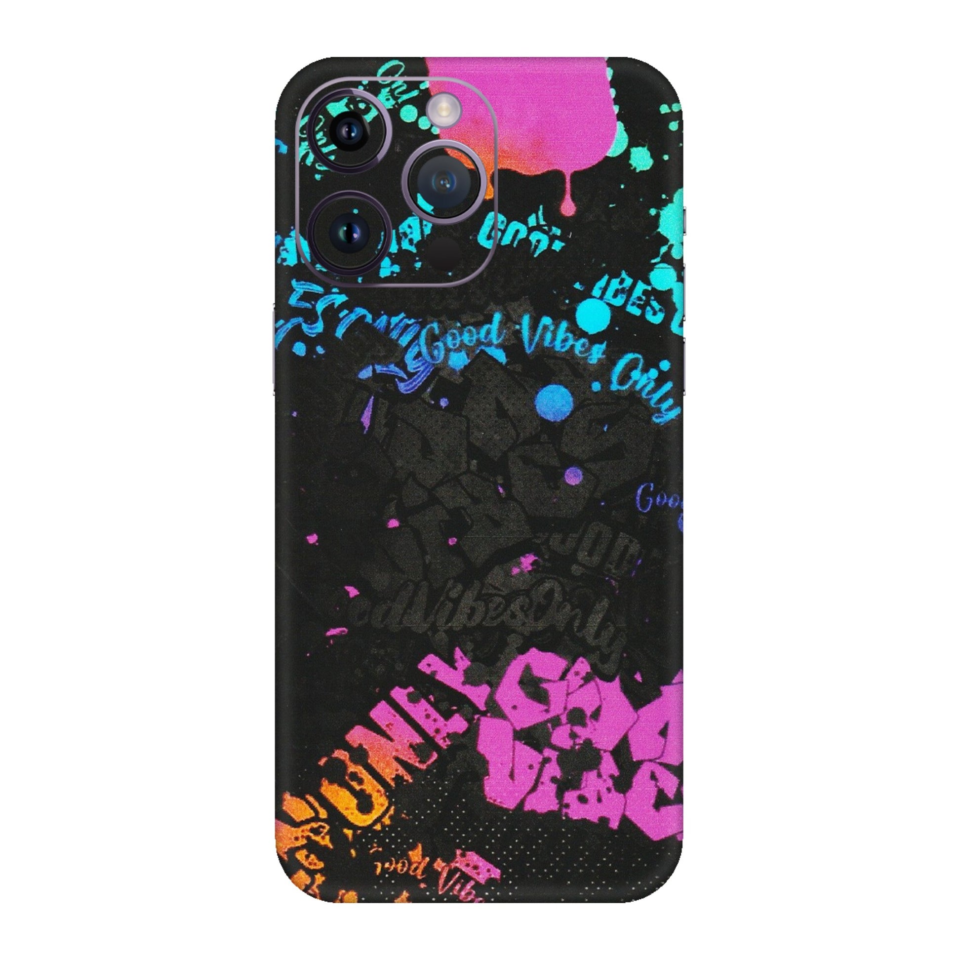 Apple iPhone Skins (All Models) - Majestic Black Vibes - Matte Finish (M-62) iPhone 14 Pro
