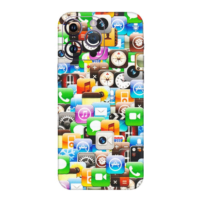 Apple iPhone Skins (All Models) - All Apple Icons - Matte Finish (M-93) iPhone 14 Pro